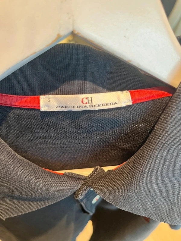 Polo Carolina Herrera CH azul marino algodón talla S – Carolina Herrera – taille S 4