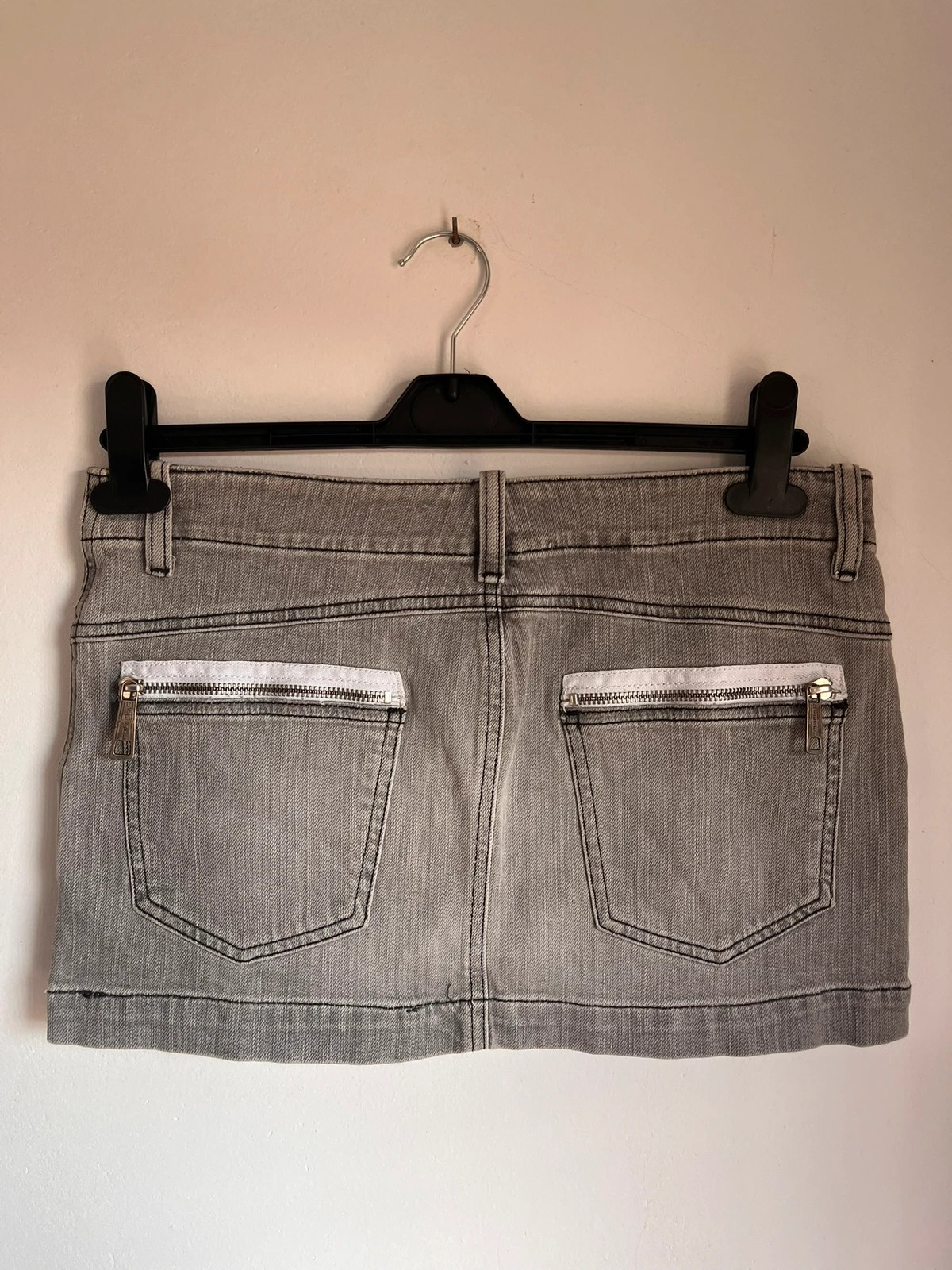 Diesel WRIZY Y2K grey denim micro mini skirt W27 – Diesel – taille M 2