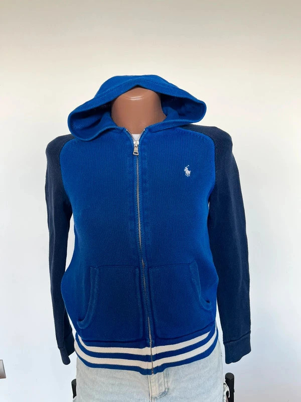 Sudadera de punto Polo Ralph Lauren azul con capucha talla XS