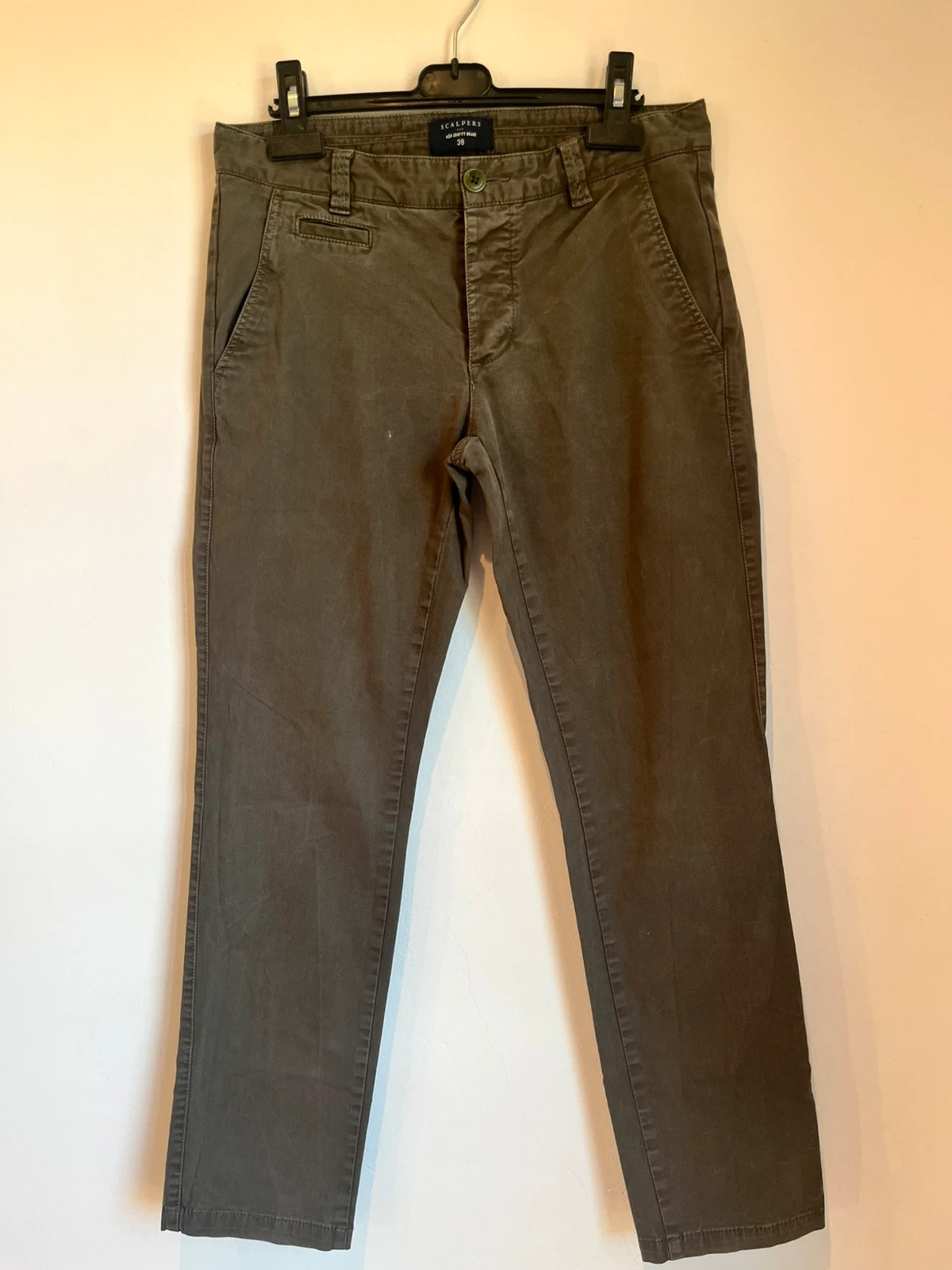 Pantalón chino Scalpers verde caqui talla 38