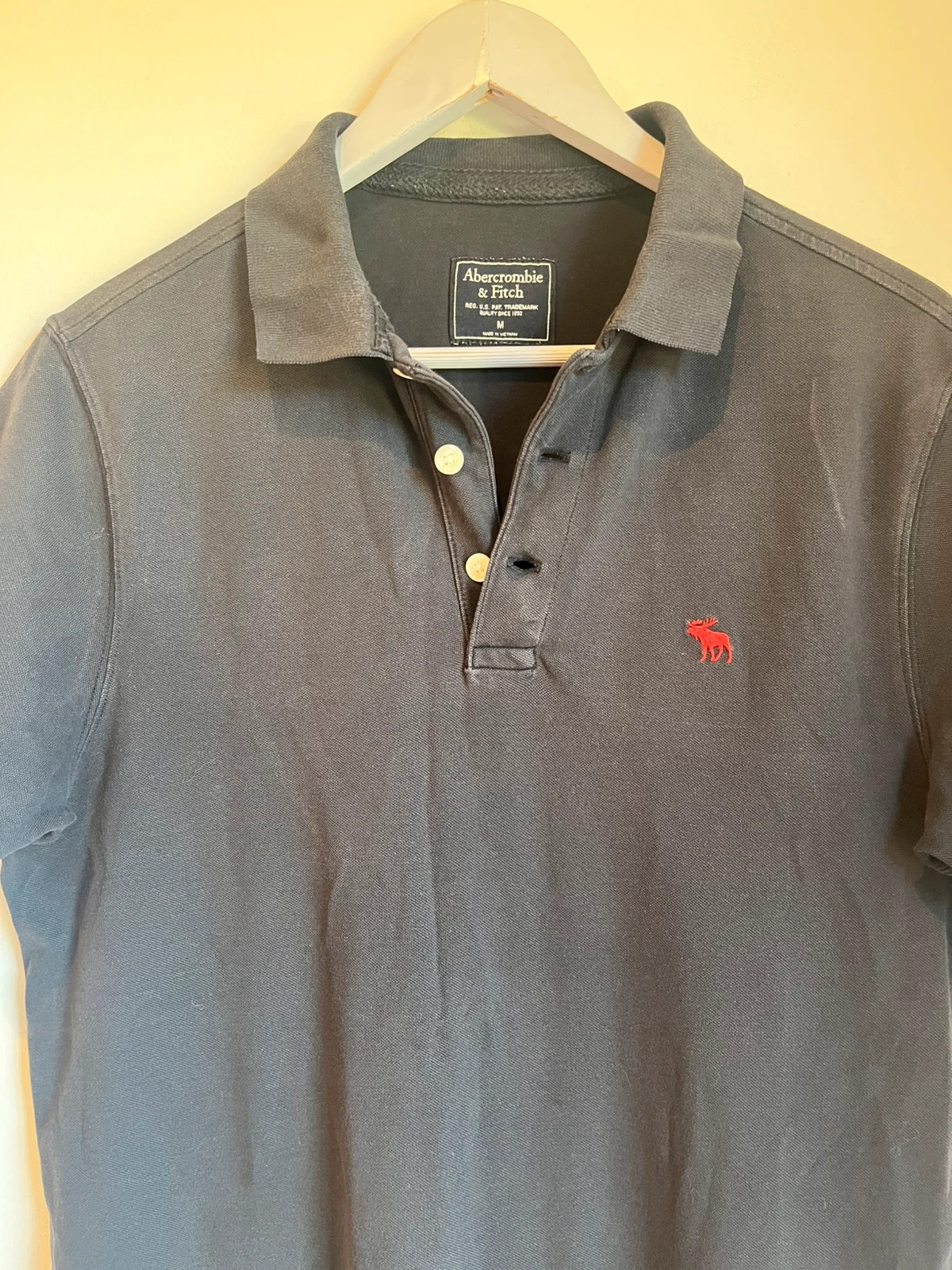 Abercrombie & Fitch Navy Polo Red Moose Logo Size M – Abercrombie & Fitch – taille M 2