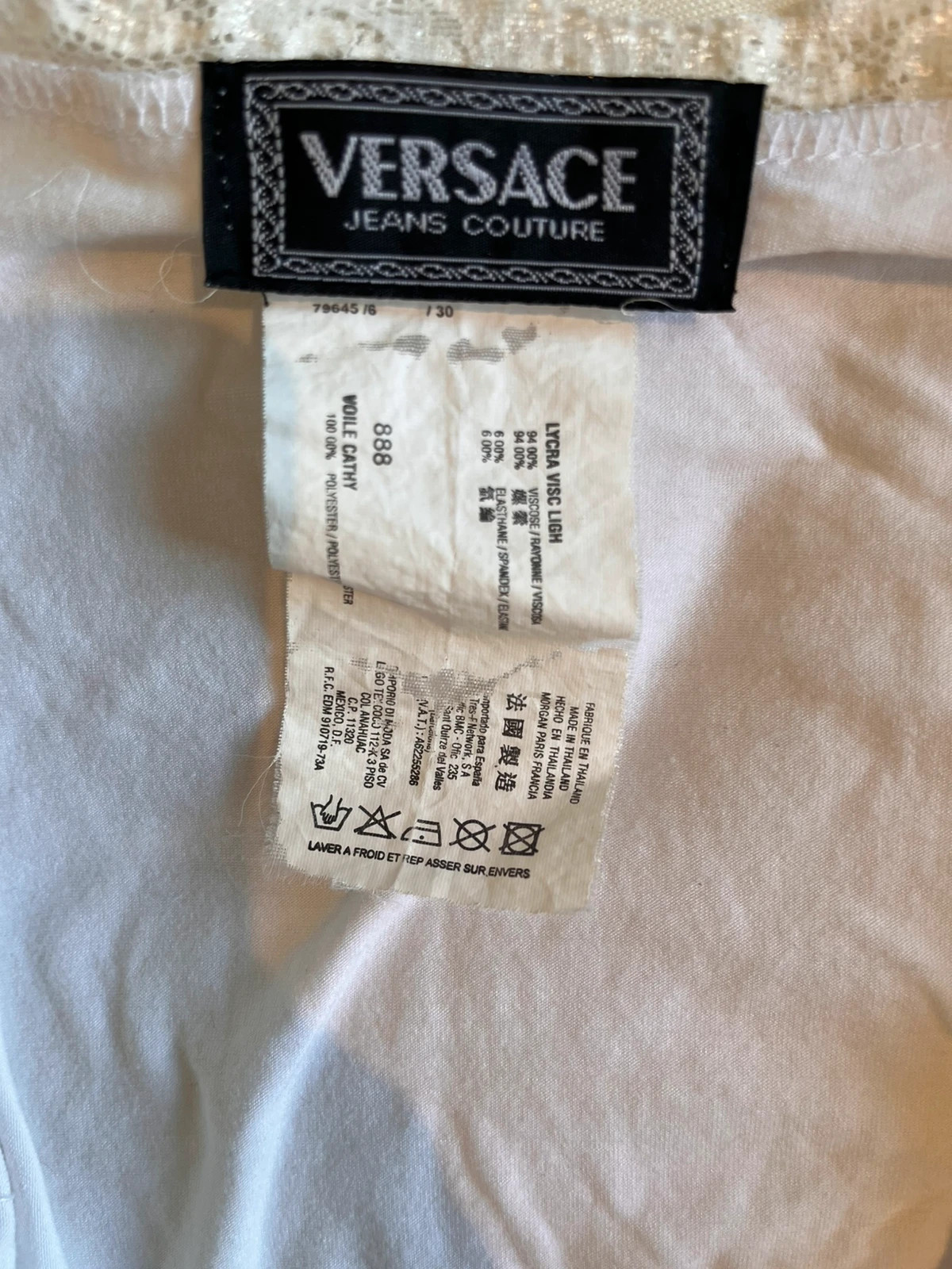 Versace Jeans Couture vintage Y2K top Medusa con encaje – Versace Jeans – taille M / 38 / 10 5