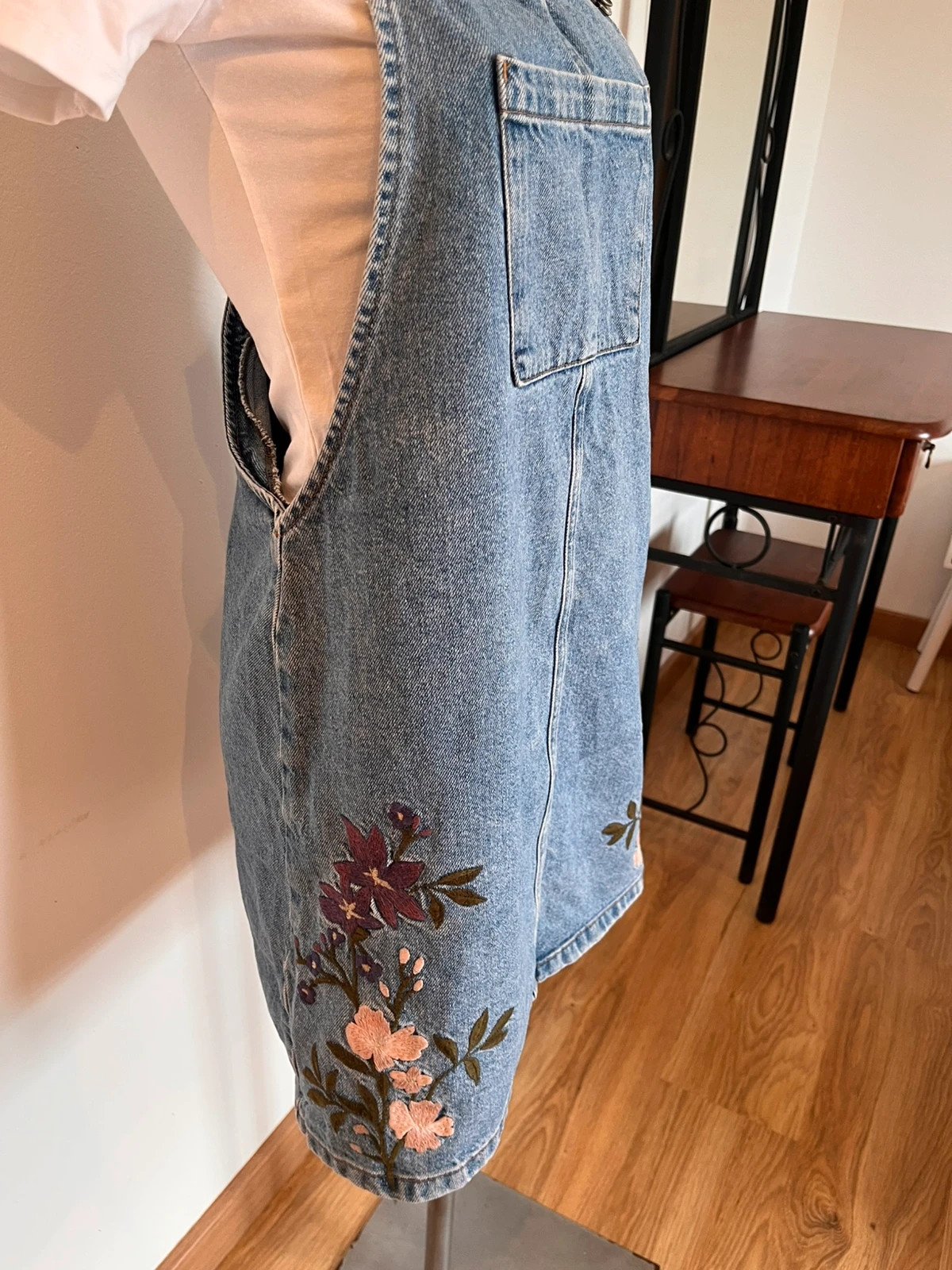 Pichi vaquero bordado floral Primark Talla 36 S denim azul – Primark – taille S 2