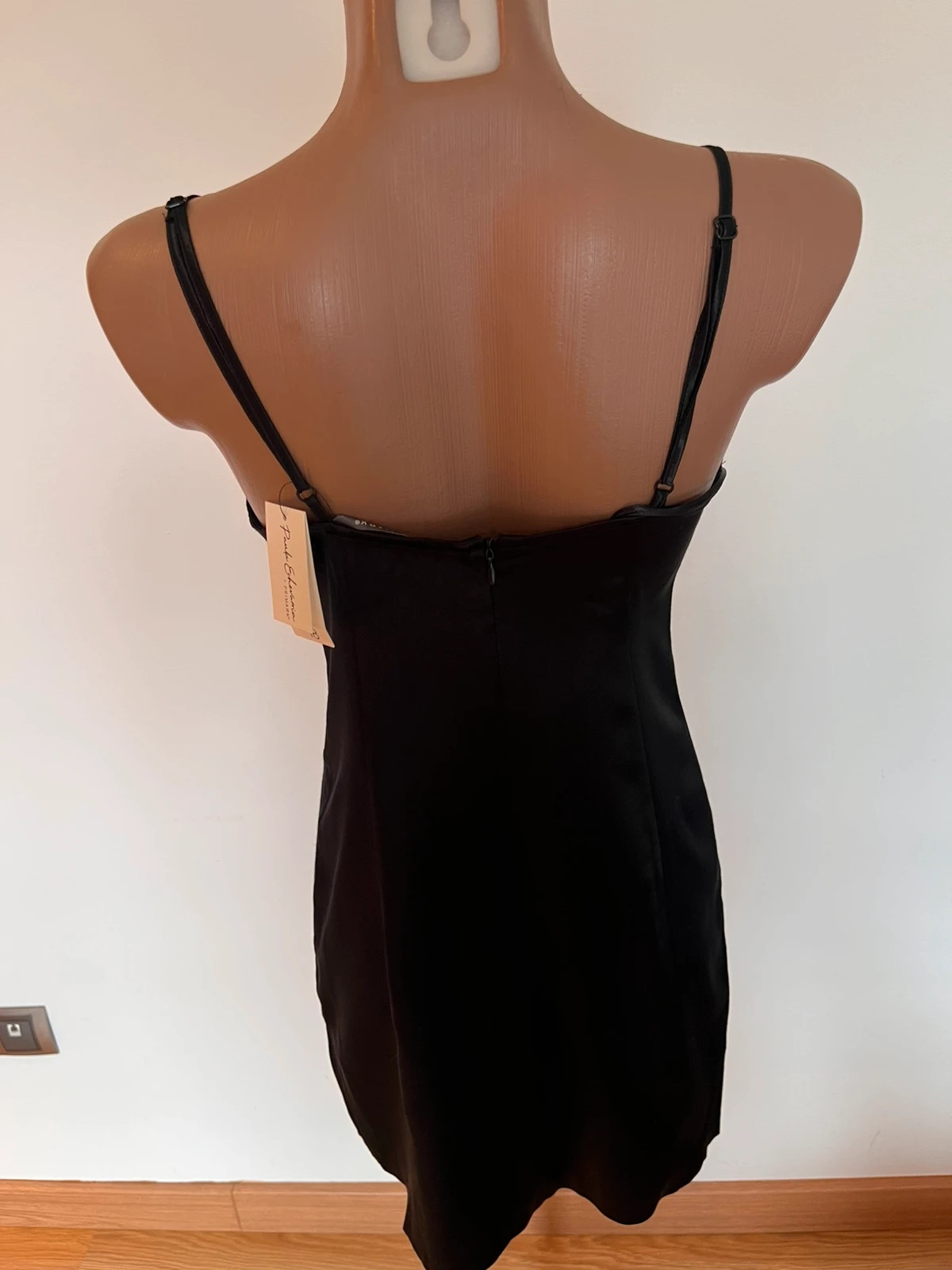 Vestido lencero satinado negro Primark x Paula Echevarría Talla 36 – Primark – taille S / 36 / 8 3