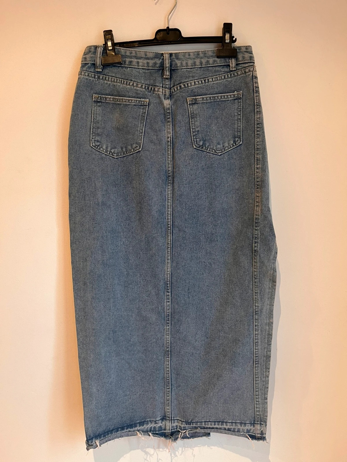 Falda vaquera larga denim azul con abertura lateral Talla M – tienda local – taille M / 38 / 10 3