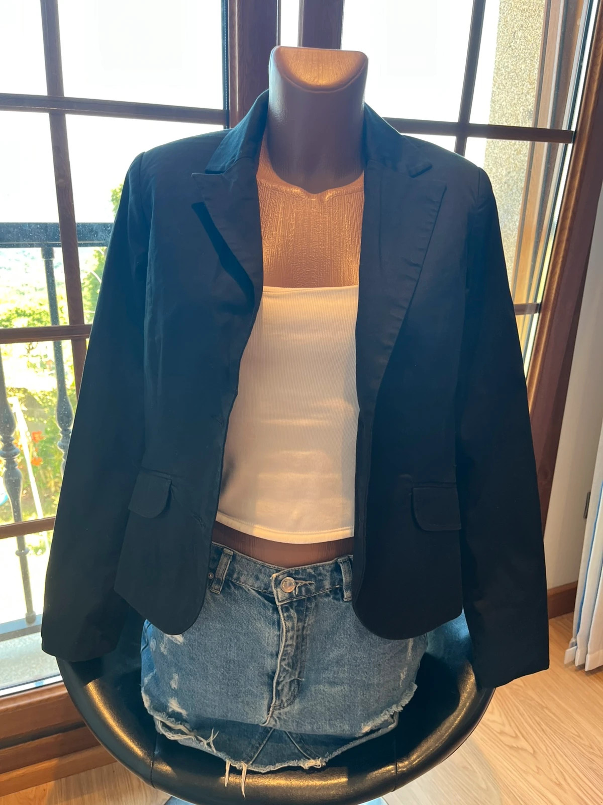 Americana Y2K Bershka Collection negra entallada – Talla M – Bershka – taille M / 38 / 10