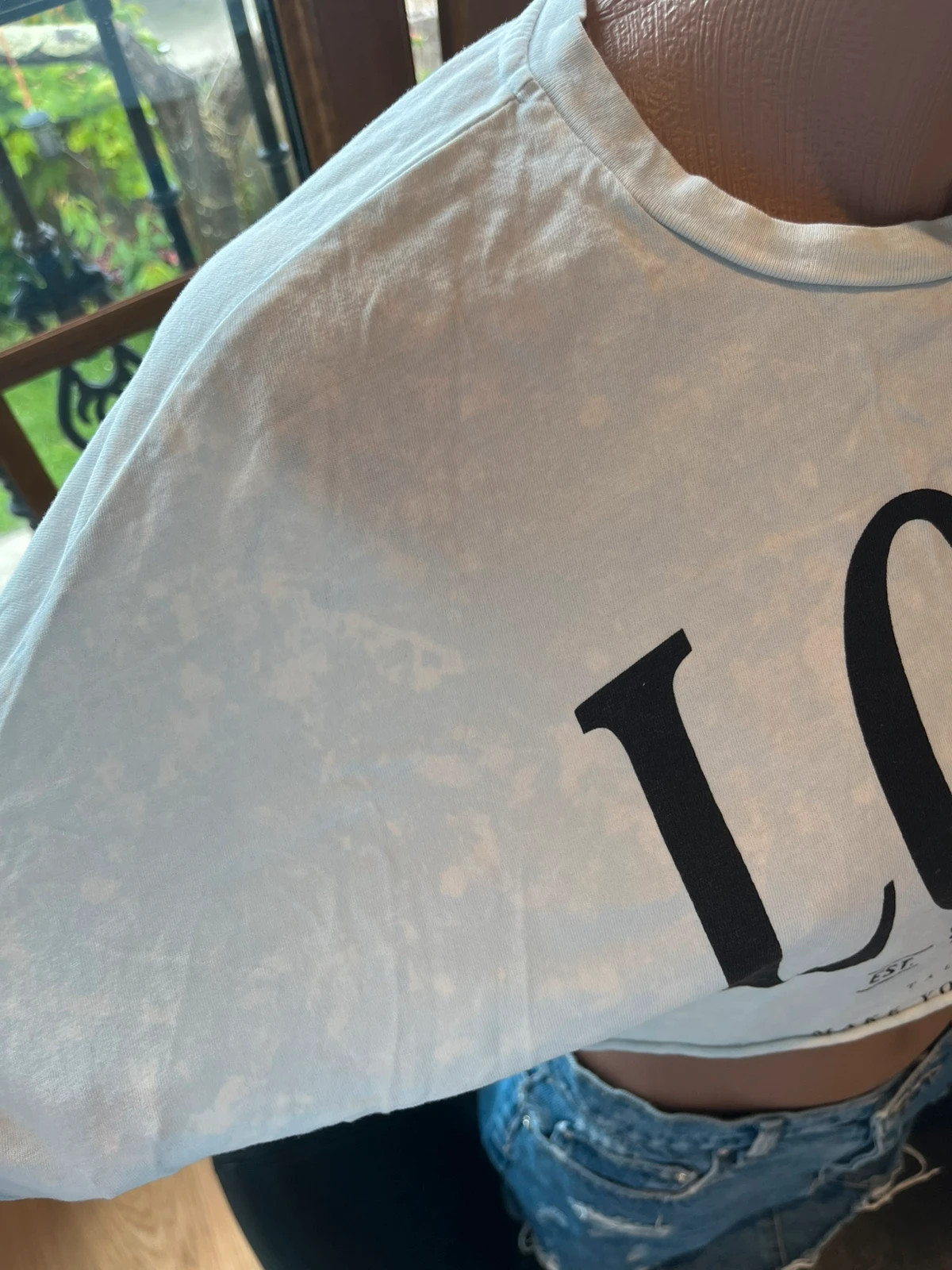 Camiseta Crop Top Bershka Azul Claro – Talla S Oversize – Bershka – taille S / 36 / 8 3