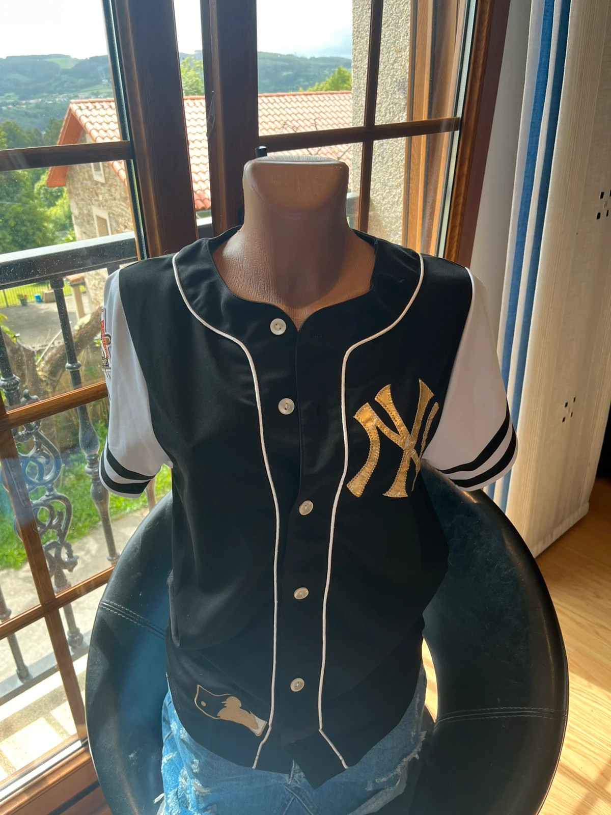 Majestic Athletic New York Yankees Camiseta Béisbol MLB XS Negra