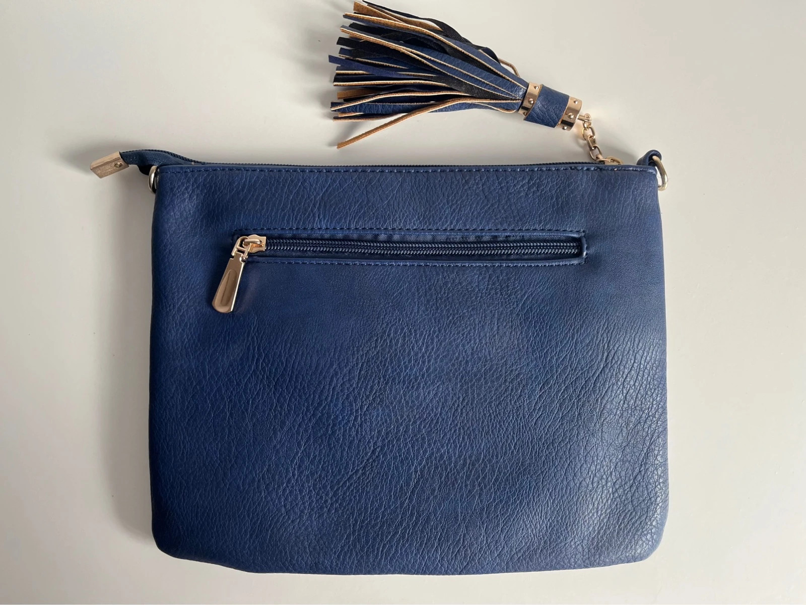 Bolso clutch azul marino 2