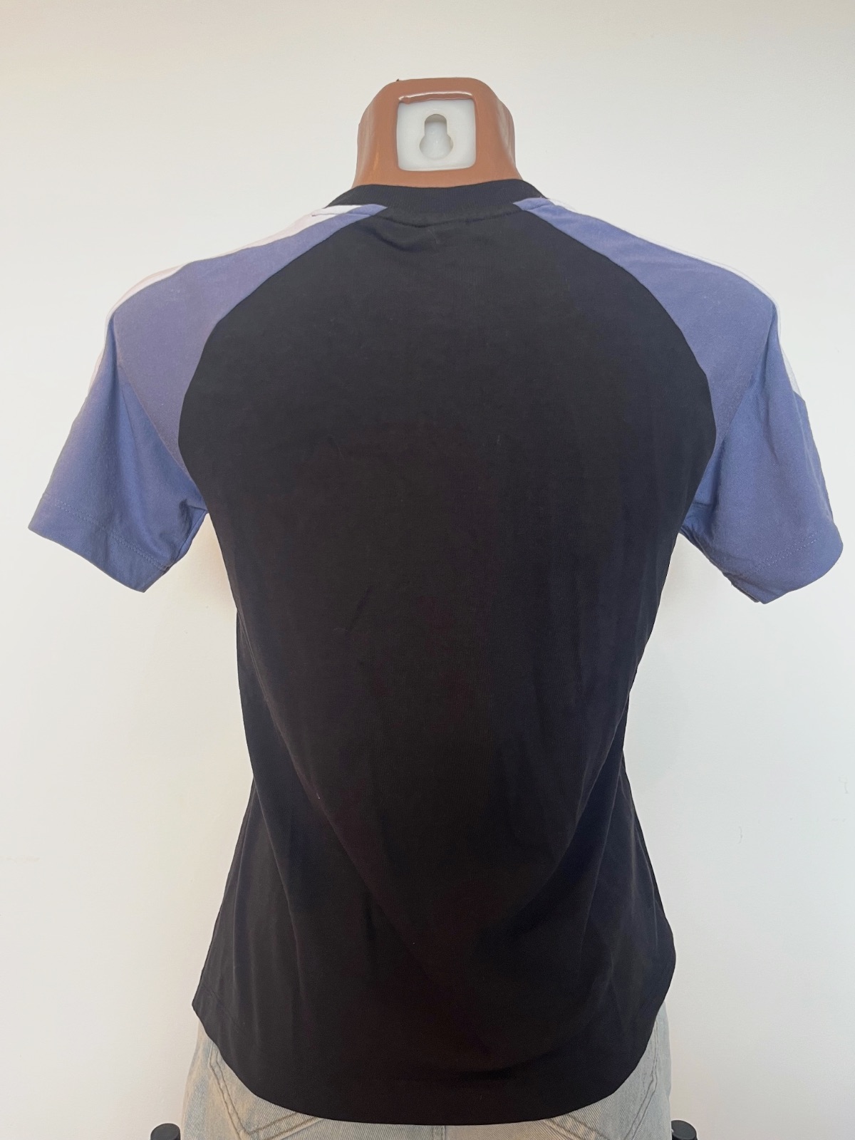 Adidas Primegreen XS camiseta deportiva negra azul manga raglán abertura lateral – Adidas – taille XS 3