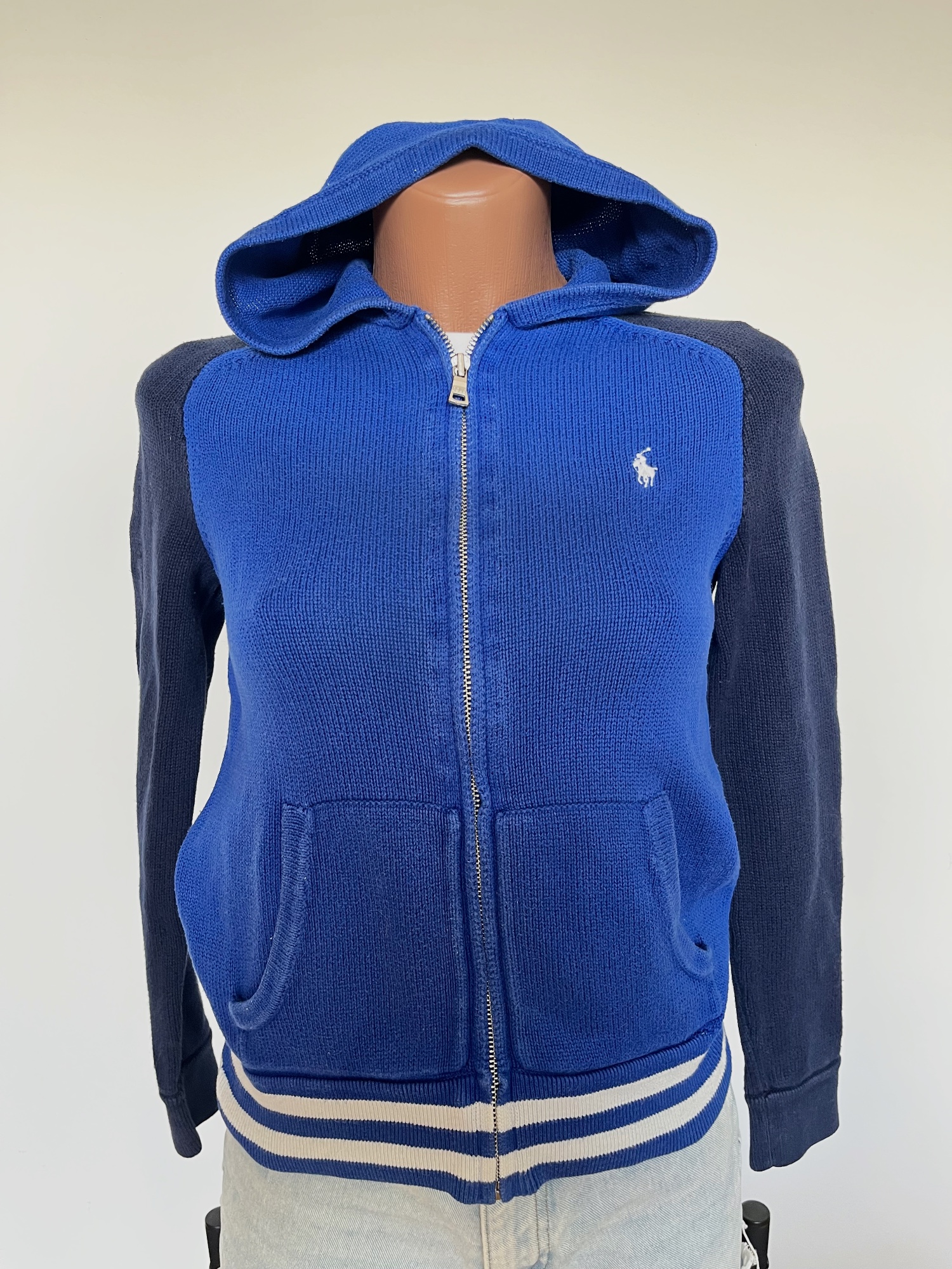 Sudadera de punto Polo Ralph Lauren azul con capucha talla XS