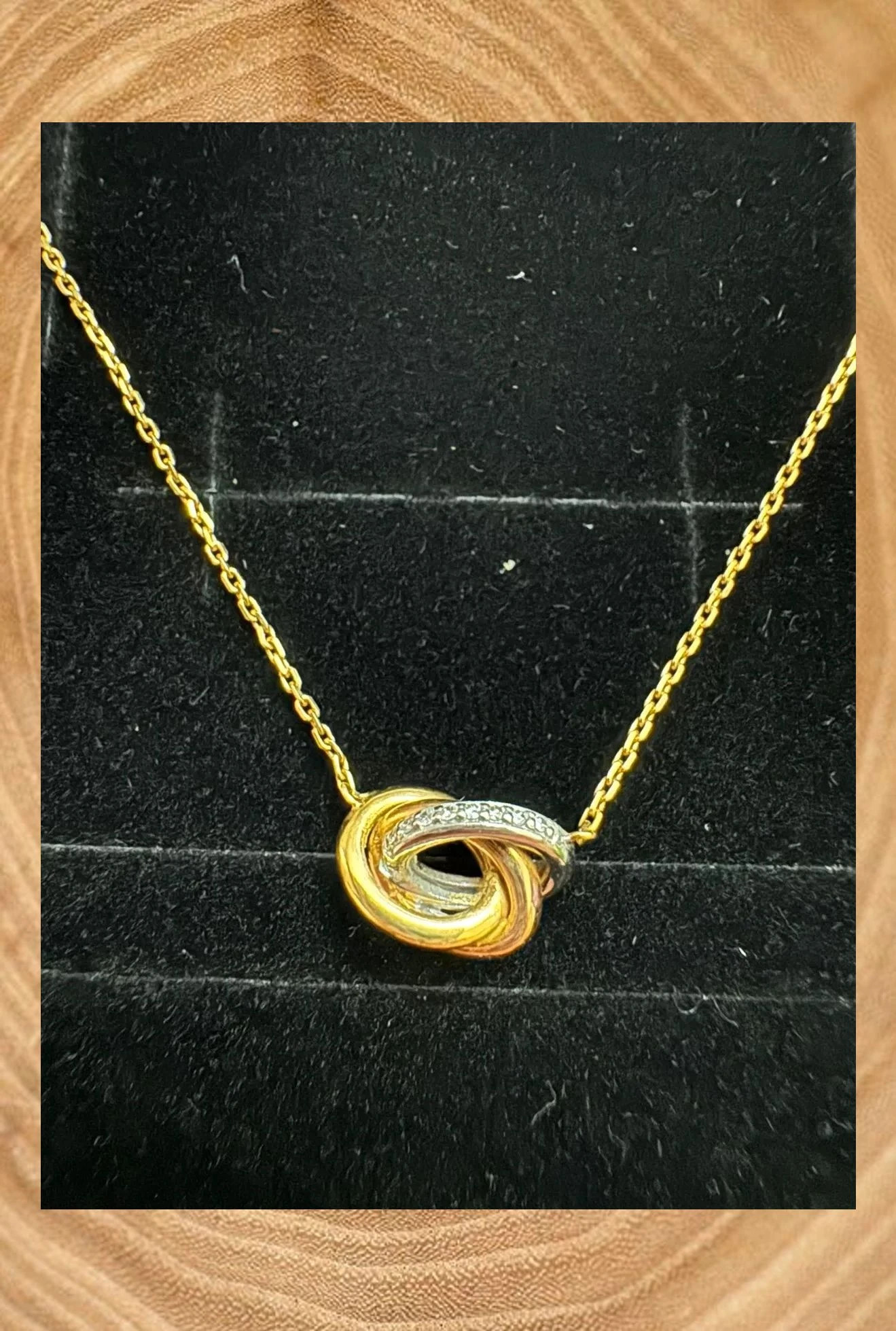 Espectacular collar oro 18k , 750 , nuevo , oro amarillo y blanco con diamantes 😍 – ORO 3