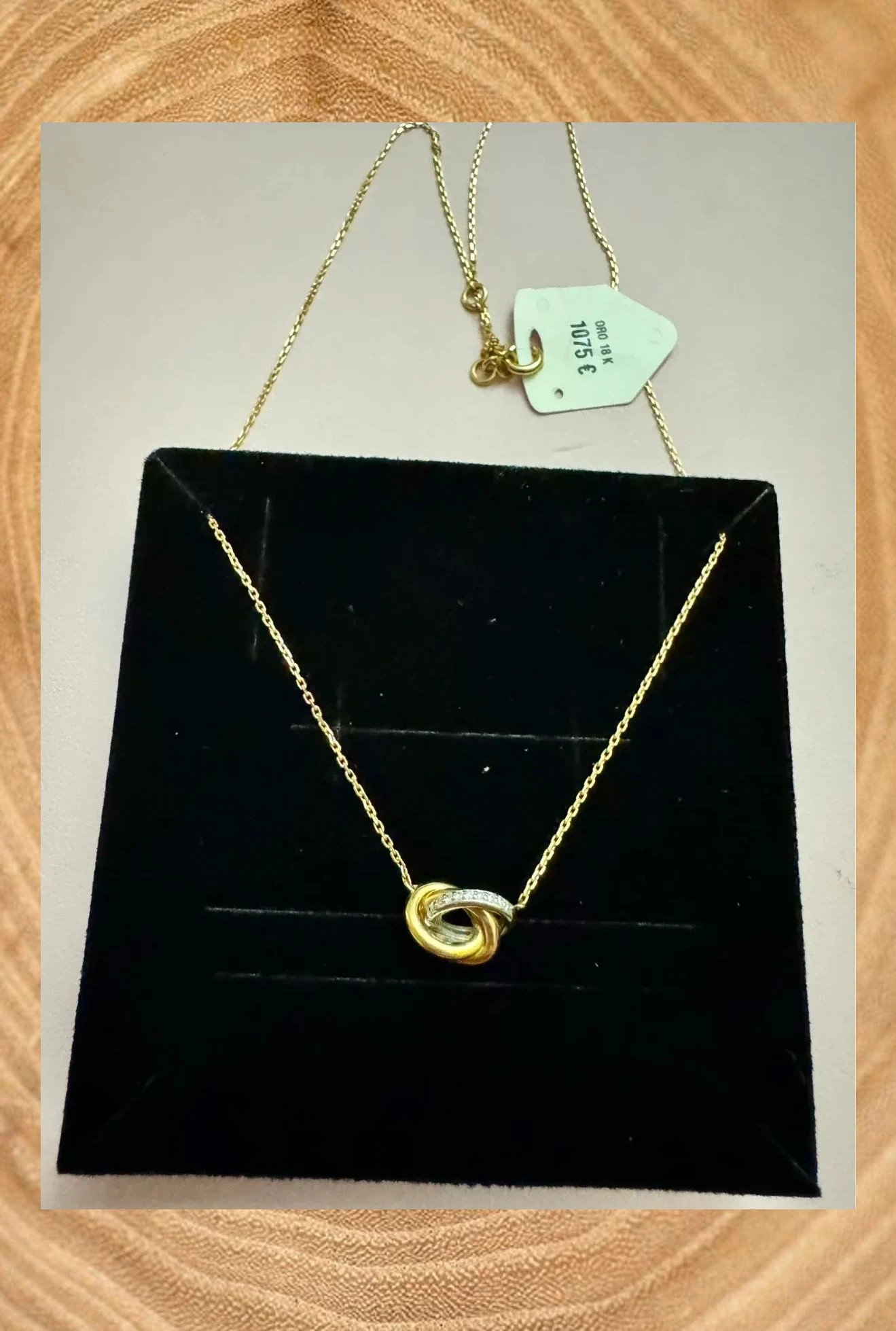 Espectacular collar oro 18k , 750 , nuevo , oro amarillo y blanco con diamantes 😍