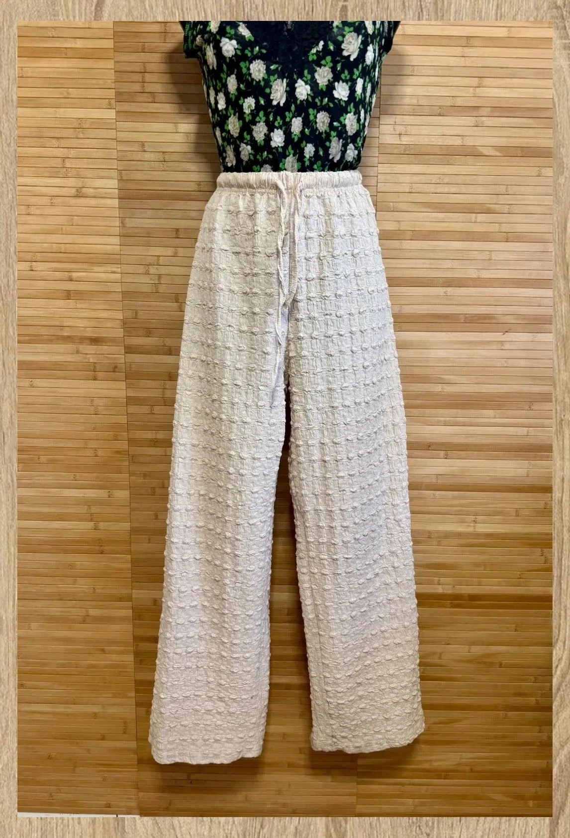 Pantalones palazzo cintura elástica, talla L 😍