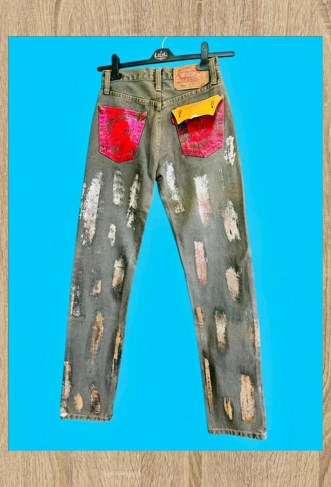 Espectacular vaquero Levis vintage, customizado metalizado, talla 38 😍 – Levi's – taille M / 38 / 10 2
