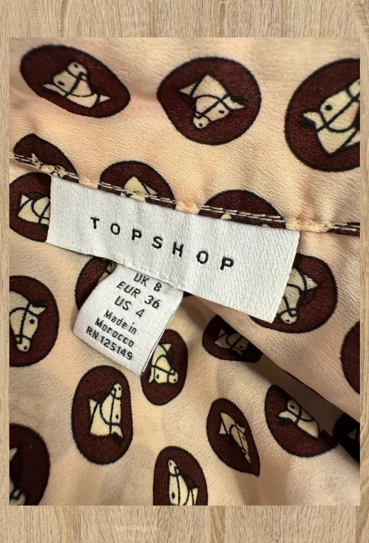Blusa estampada con lazo de topshop talla 36 😍 – Topshop – taille S / 36 / 8 5