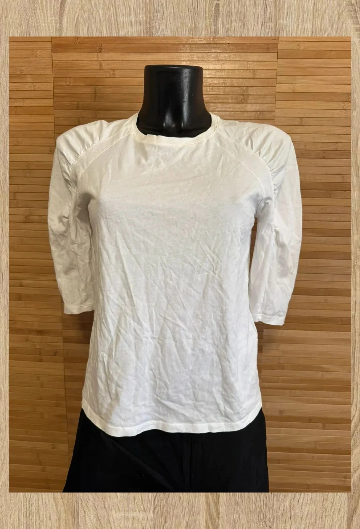 Camiseta blanca manga 3/4 mujer marca Ba&sh , talla S 😍