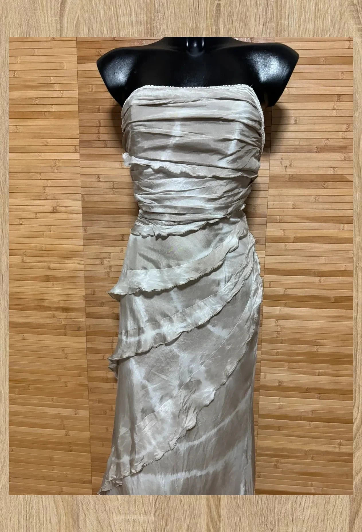 Espectacular vestido largo fiesta de seda , marca Tapioca talla 40 😍 – Tapioca – taille L / 40 / 12 3