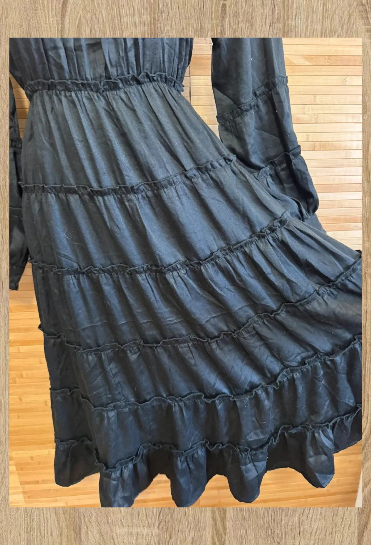 Divino vestido negro tela viscosa tacto seda , marca Mapp talla S 😍 – MAPP – taille S / 36 / 8 5