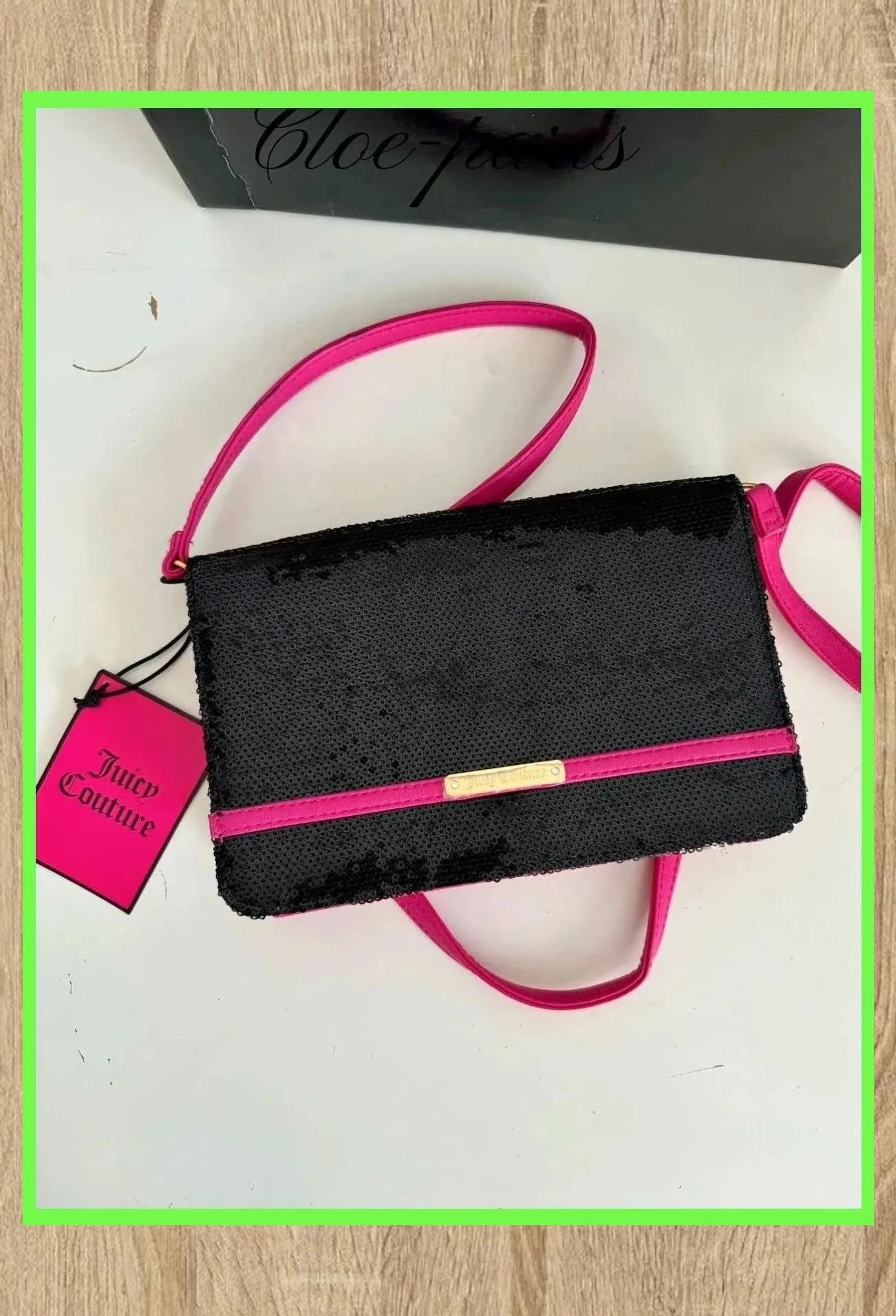 Divino bolso lentejuelas de Juicy Couture , rosa fucsia y negro 😍 – Juicy Couture 2