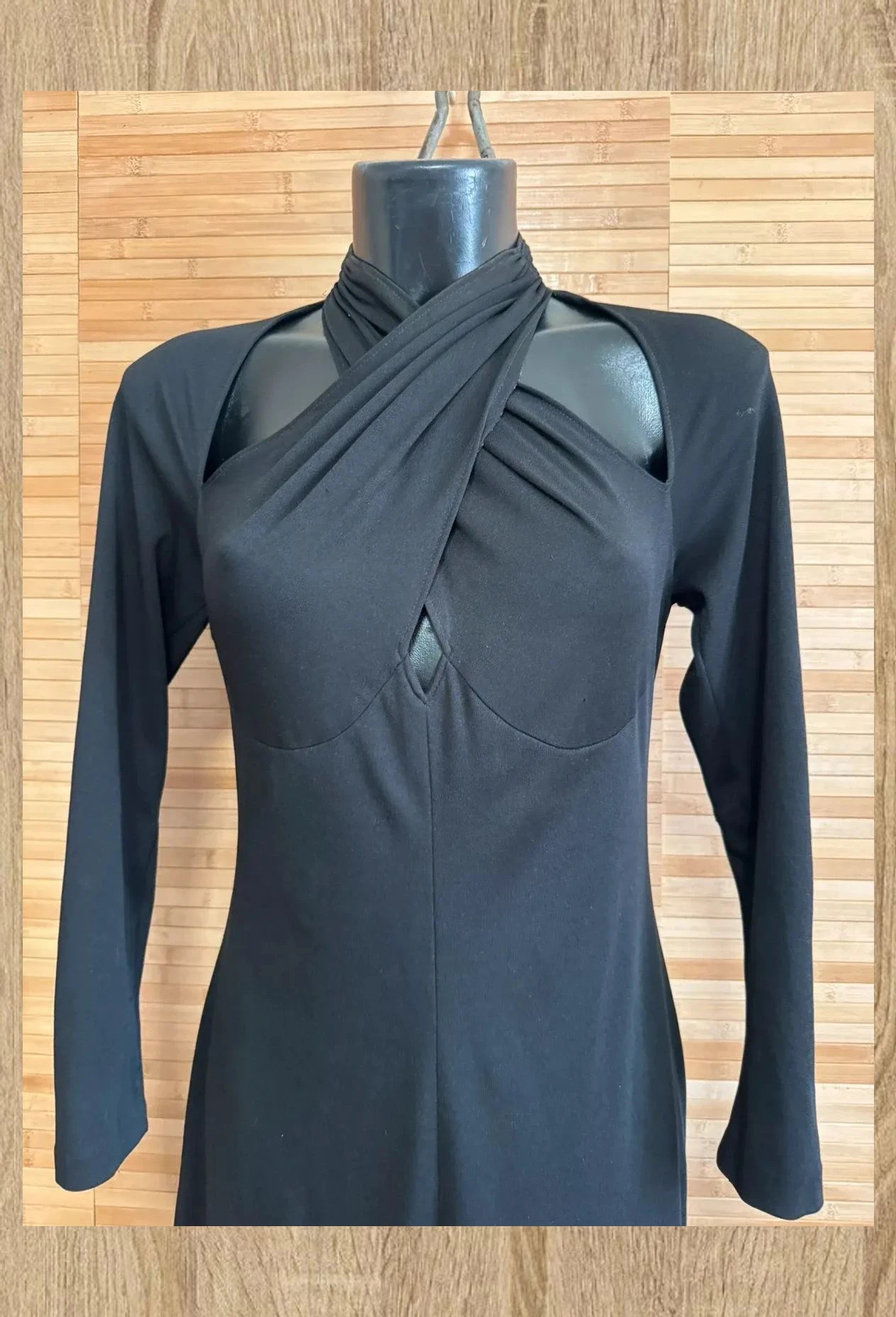 Divino vestido negro vintage , talla 40 , tela elástica 😍 – Vintage – taille L / 40 / 12 4