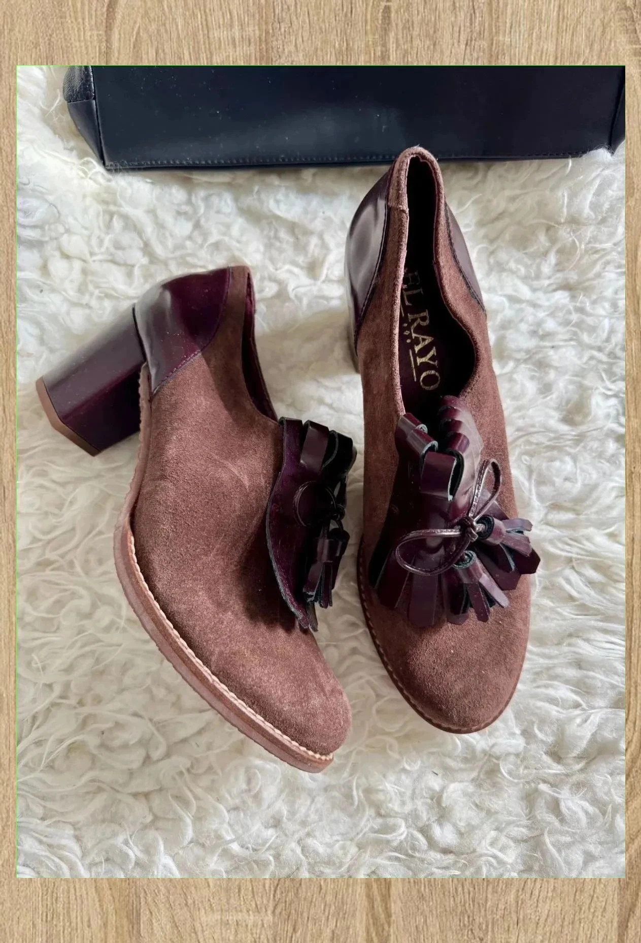 Divinos zapatos tacones grueso de marca el Rayo , piel , número 40 😍 – El rayo – taille 40 2