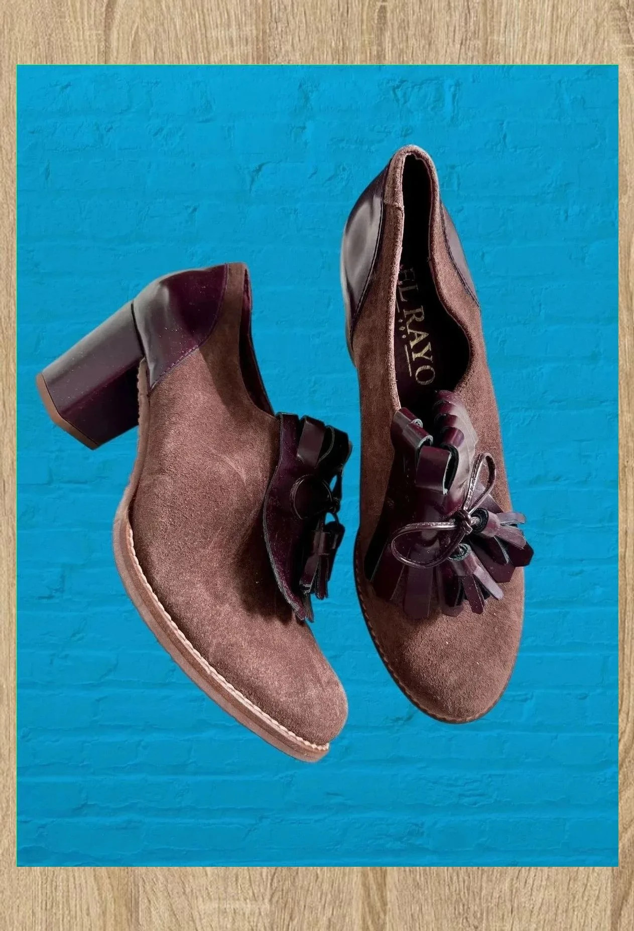 Divinos zapatos tacones grueso de marca el Rayo , piel , número 40 😍 – El rayo – taille 40