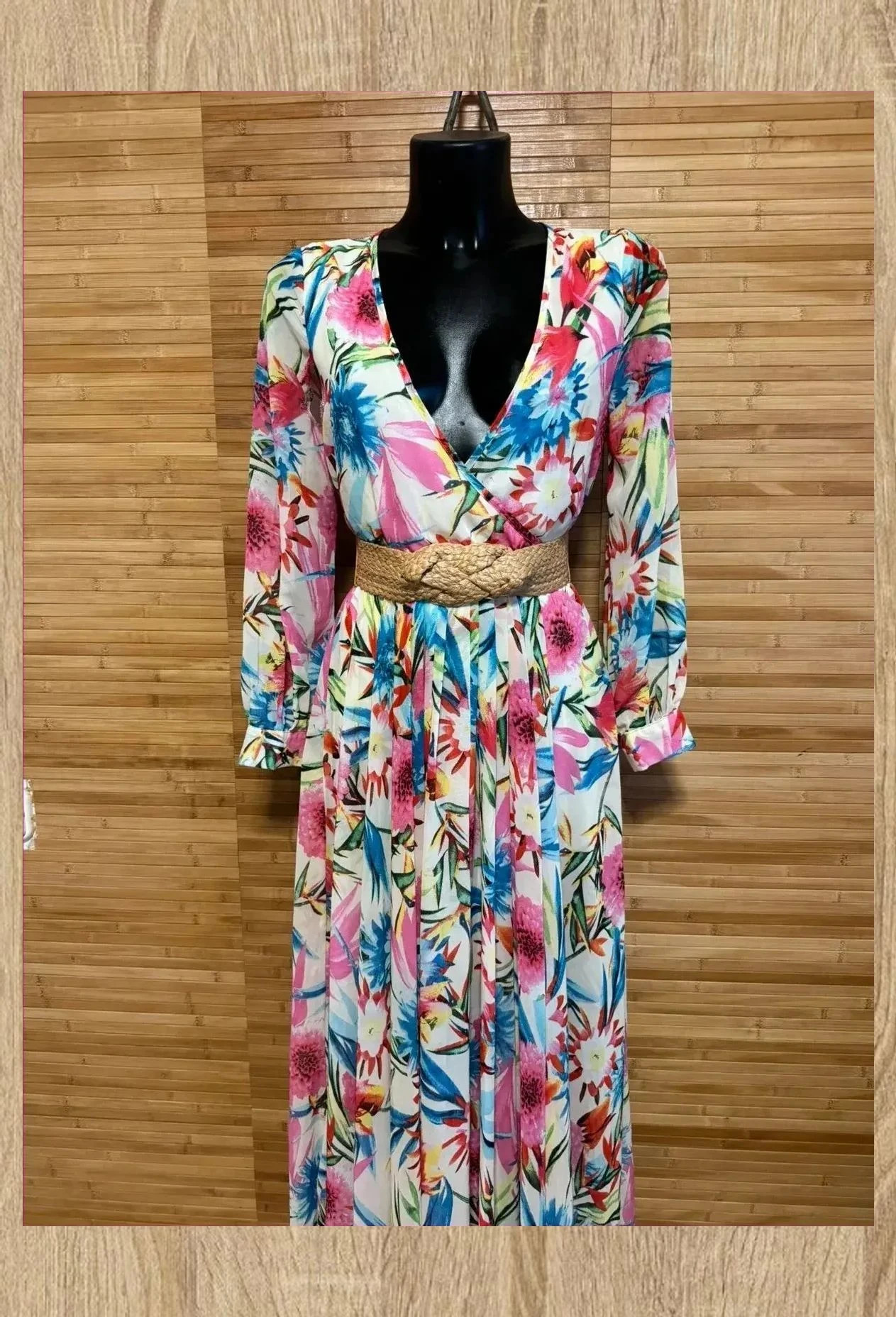 Vestido largo flores , falda mucho vuelo , talla L 😍 – Haoduoyi – taille L / 40 / 12 3