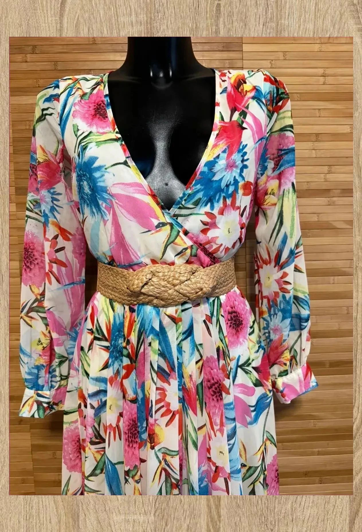 Vestido largo flores , falda mucho vuelo , talla L 😍 – Haoduoyi – taille L / 40 / 12 4