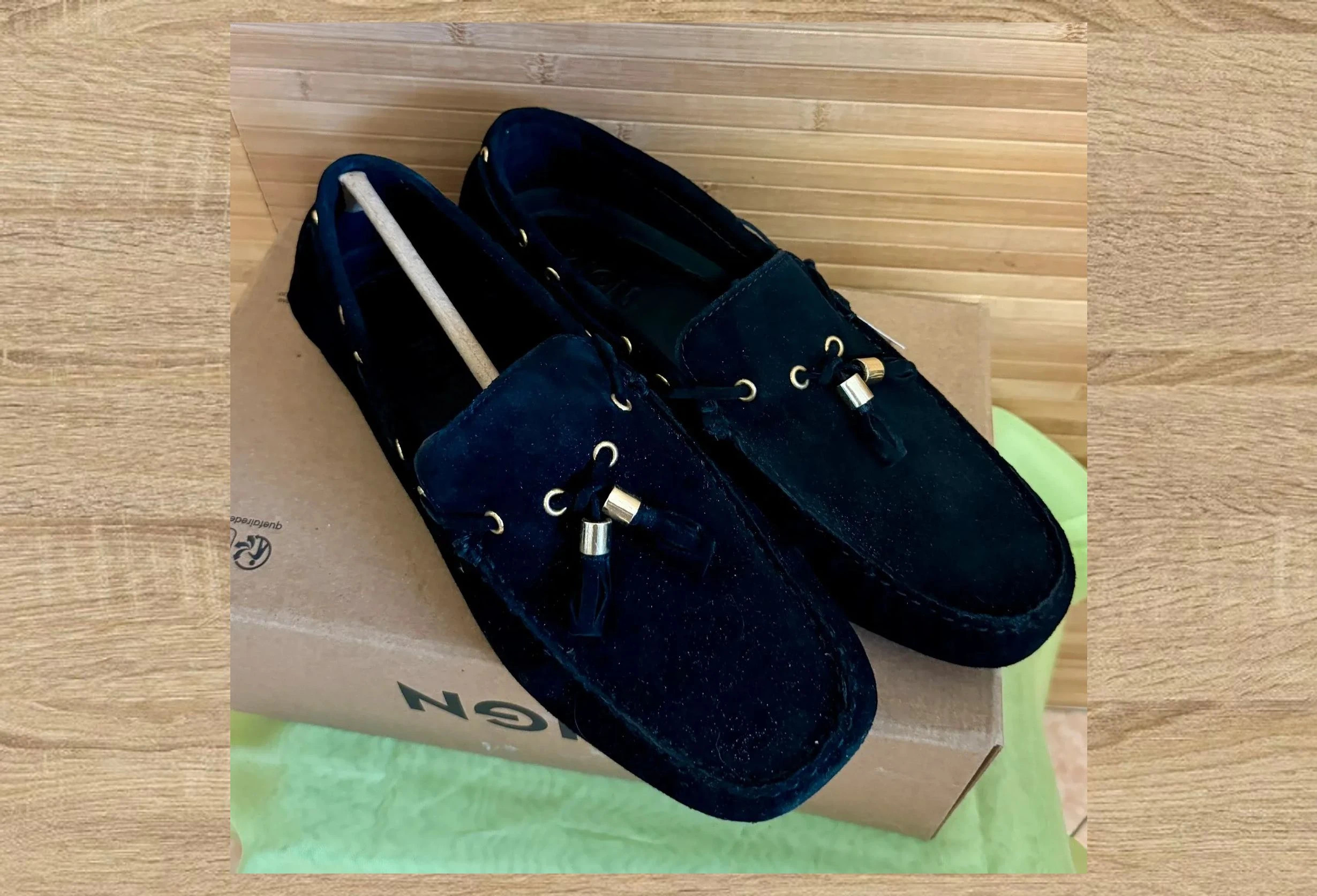 ZIGN flats for men in black. Made of ante. Sin usar. Size 43 EU 😍 – Zign – taille EU 43 2