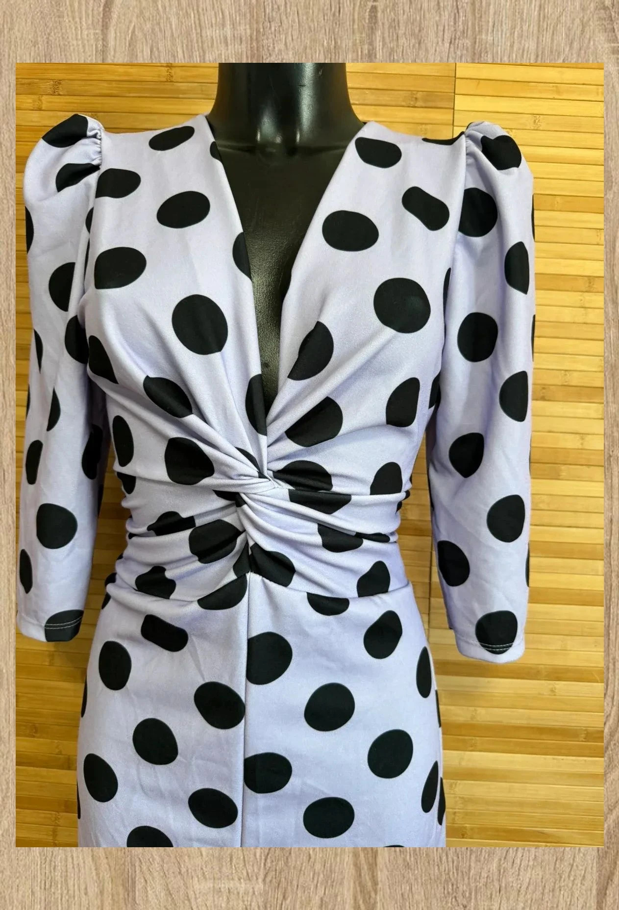 Elegante vestido midi lunares , tela elástica, talla única para S/M 😍 – La Boutique – taille Taille unique 4