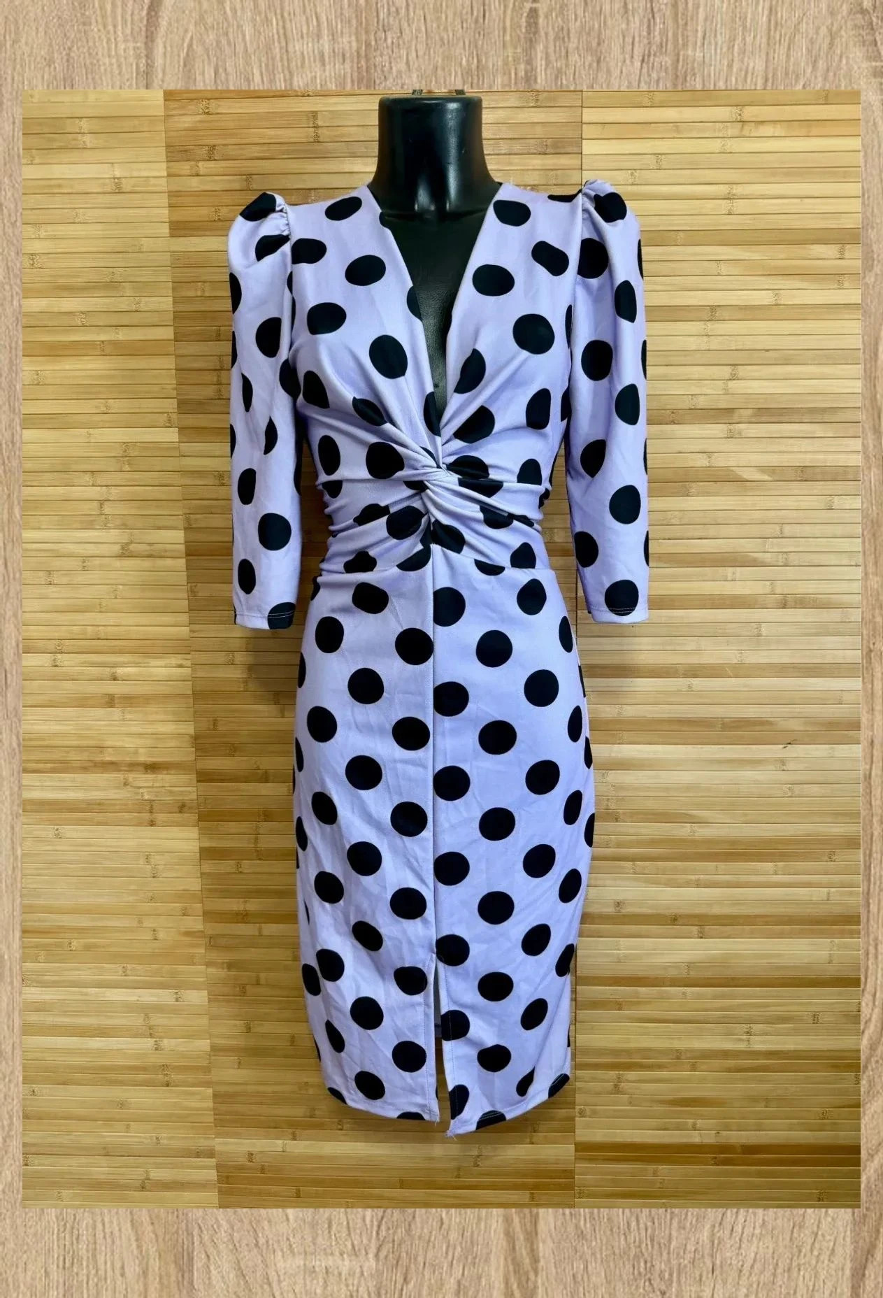 Elegante vestido midi lunares , tela elástica, talla única para S/M 😍 – La Boutique – taille Taille unique