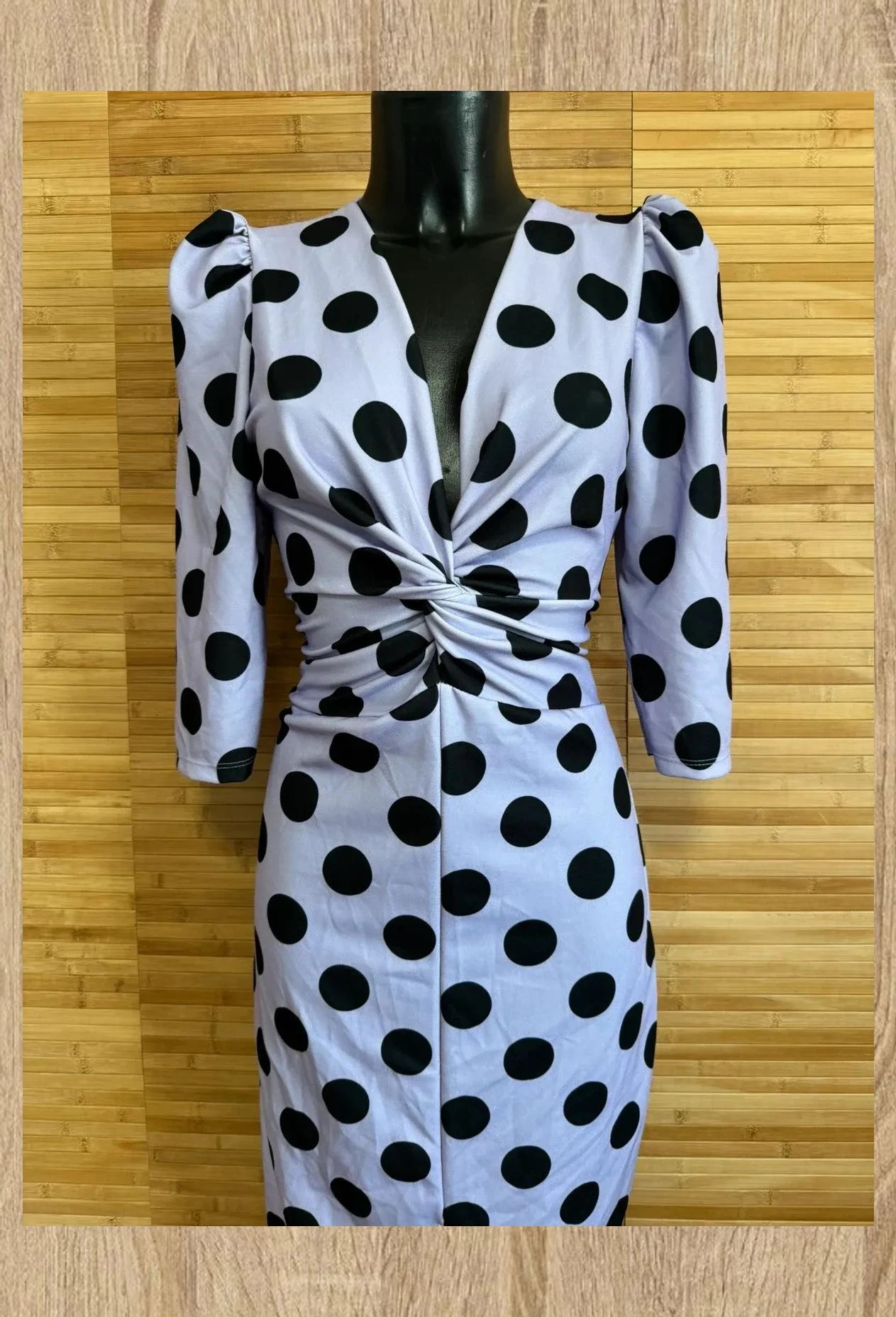 Elegante vestido midi lunares , tela elástica, talla única para S/M 😍 – La Boutique – taille Taille unique 3