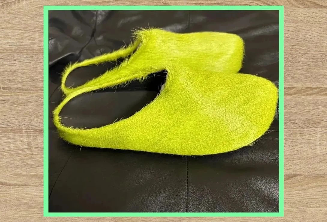 Mules Marni Long Haircalf Fussbett Sabot Light Lime Green núm.44 😍 – Marni – taille 44 3
