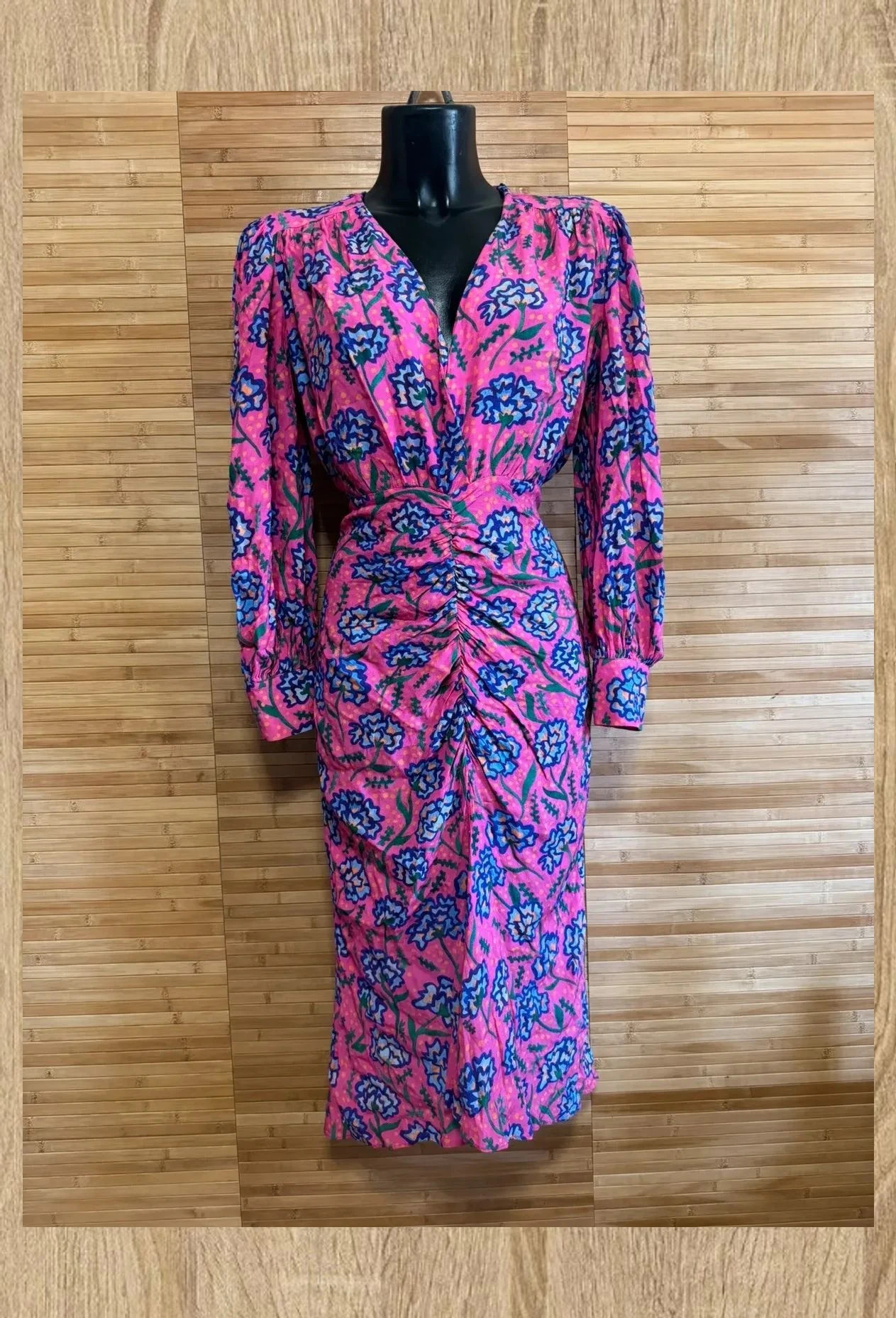 Divino vestido estampado , drapeado , de lady pipa , tela viscosa, talla M 😍 – Lady Pipa – taille M / 38 / 10