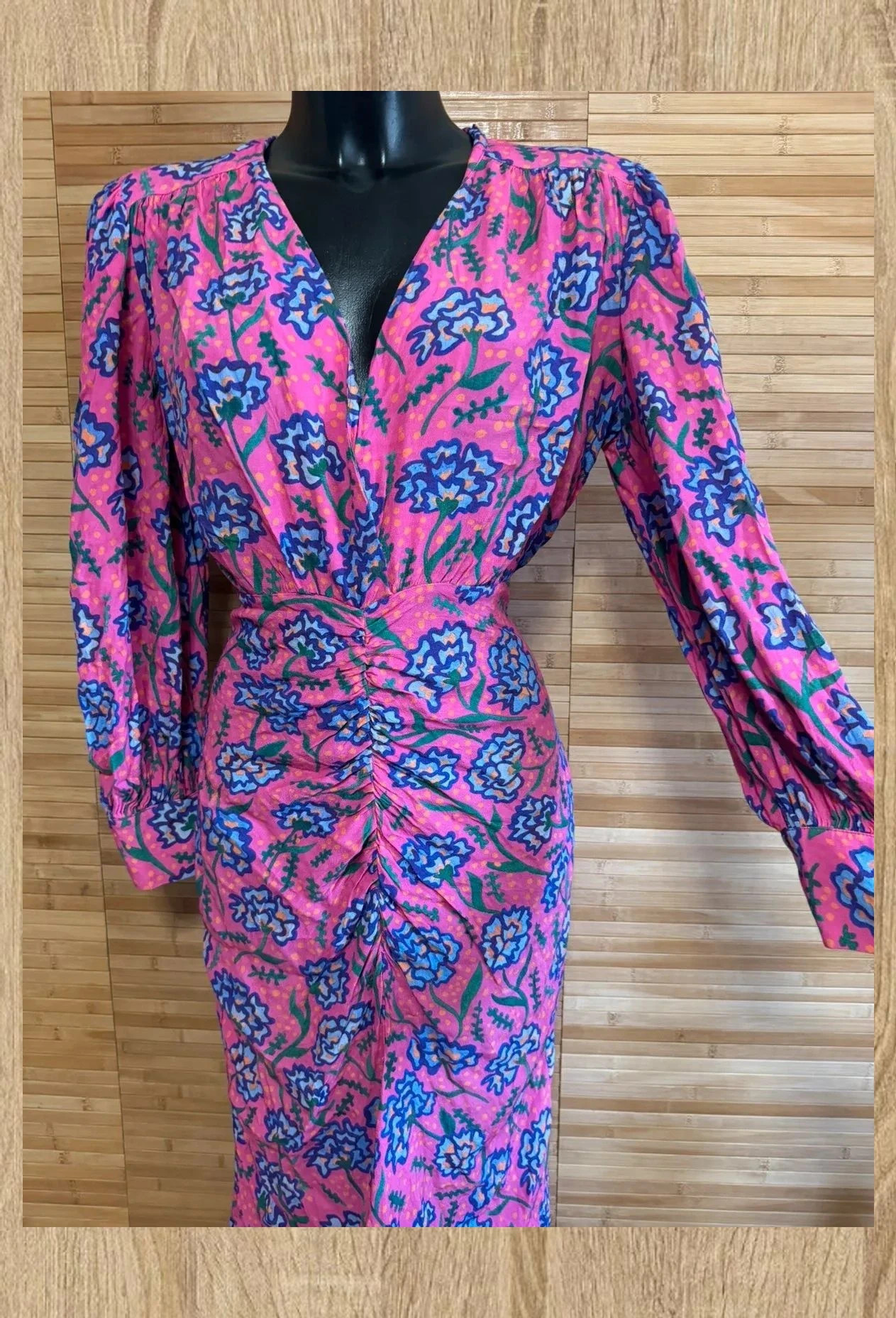 Divino vestido estampado , drapeado , de lady pipa , tela viscosa, talla M 😍 – Lady Pipa – taille M / 38 / 10 5