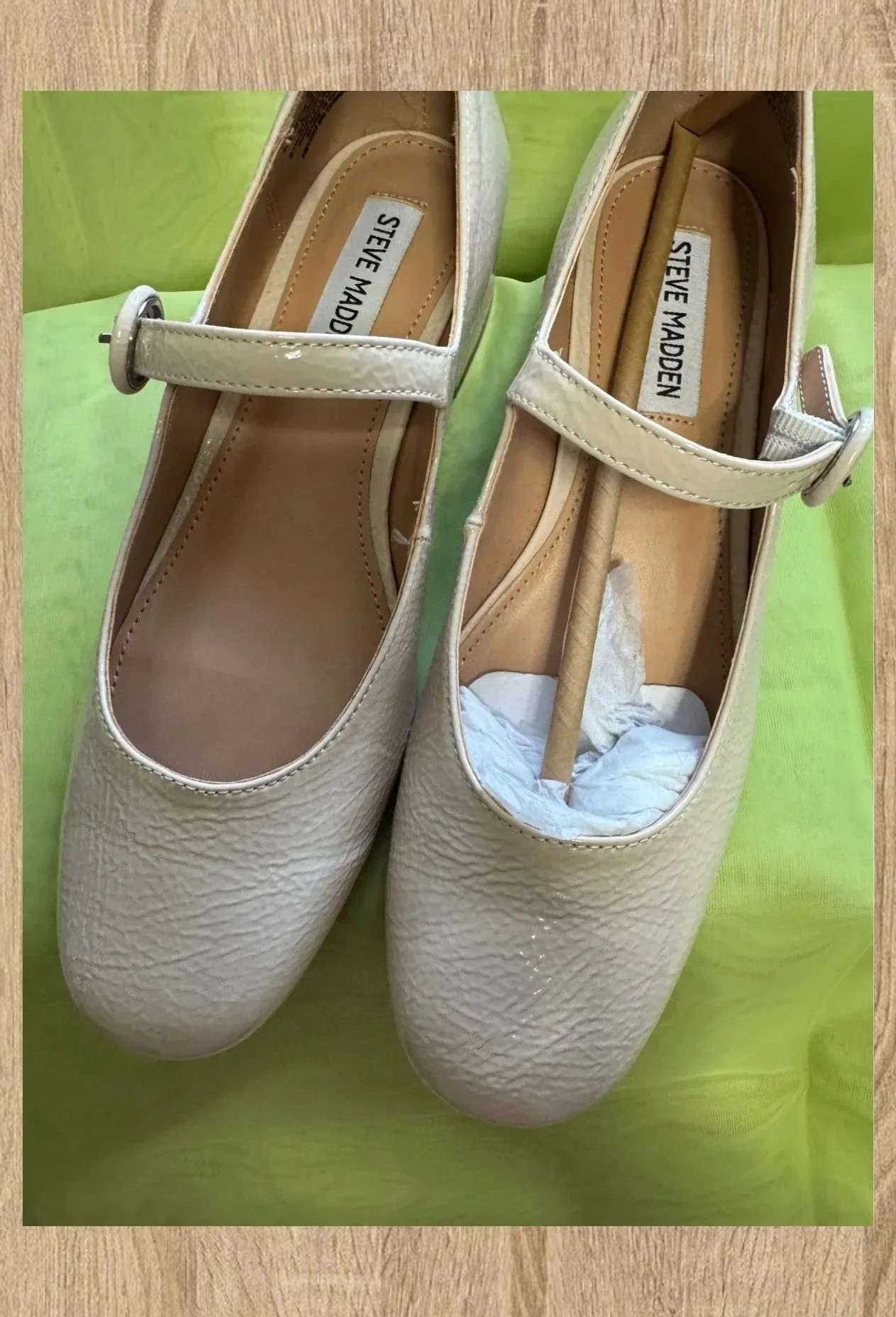 Divinas manoletinas tacón bajo charol color crema de Steve Madden, número 37 😍 – Steve Madden – taille 37 3