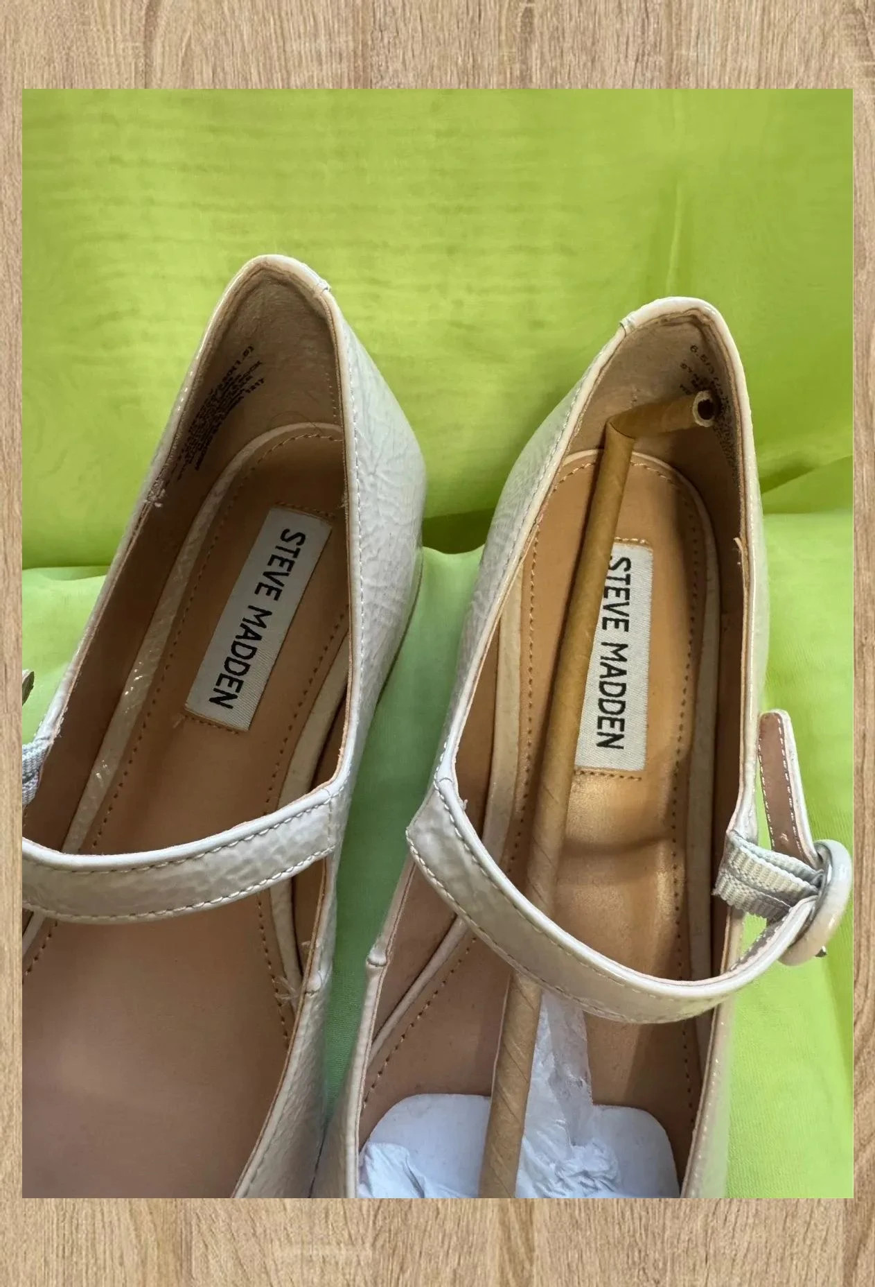 Divinas manoletinas tacón bajo charol color crema de Steve Madden, número 37 😍 – Steve Madden – taille 37 4