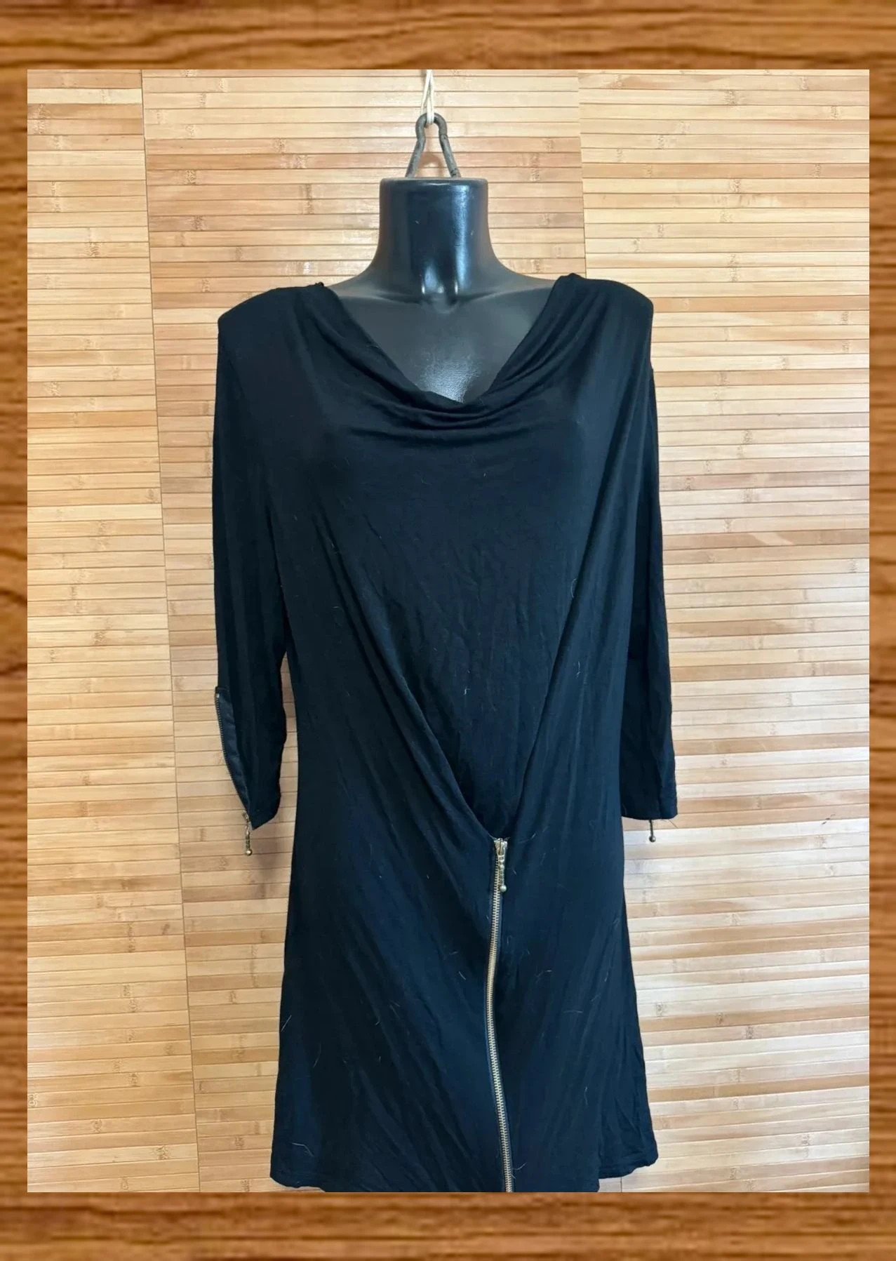 Divino vestido negro tela viscosa elástica de marca Femme talla 42 😍 – Femme – taille XL / 42 / 14 3
