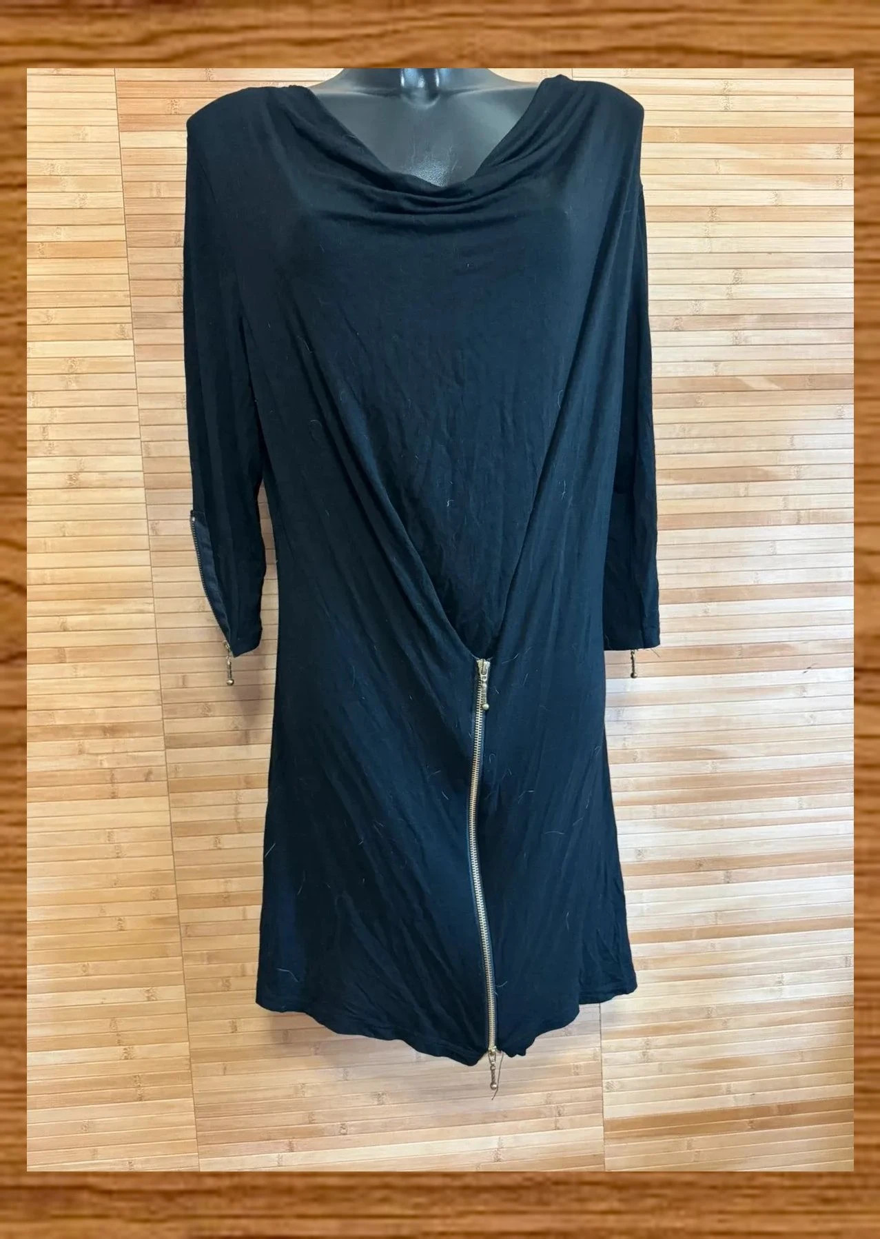 Divino vestido negro tela viscosa elástica de marca Femme talla 42 😍 – Femme – taille XL / 42 / 14 2