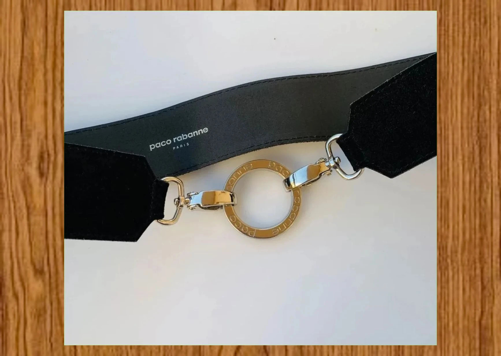 Divino cinturón negro piel ante de Paco rabanne 😍 – Paco Rabanne – taille 75 cm 3