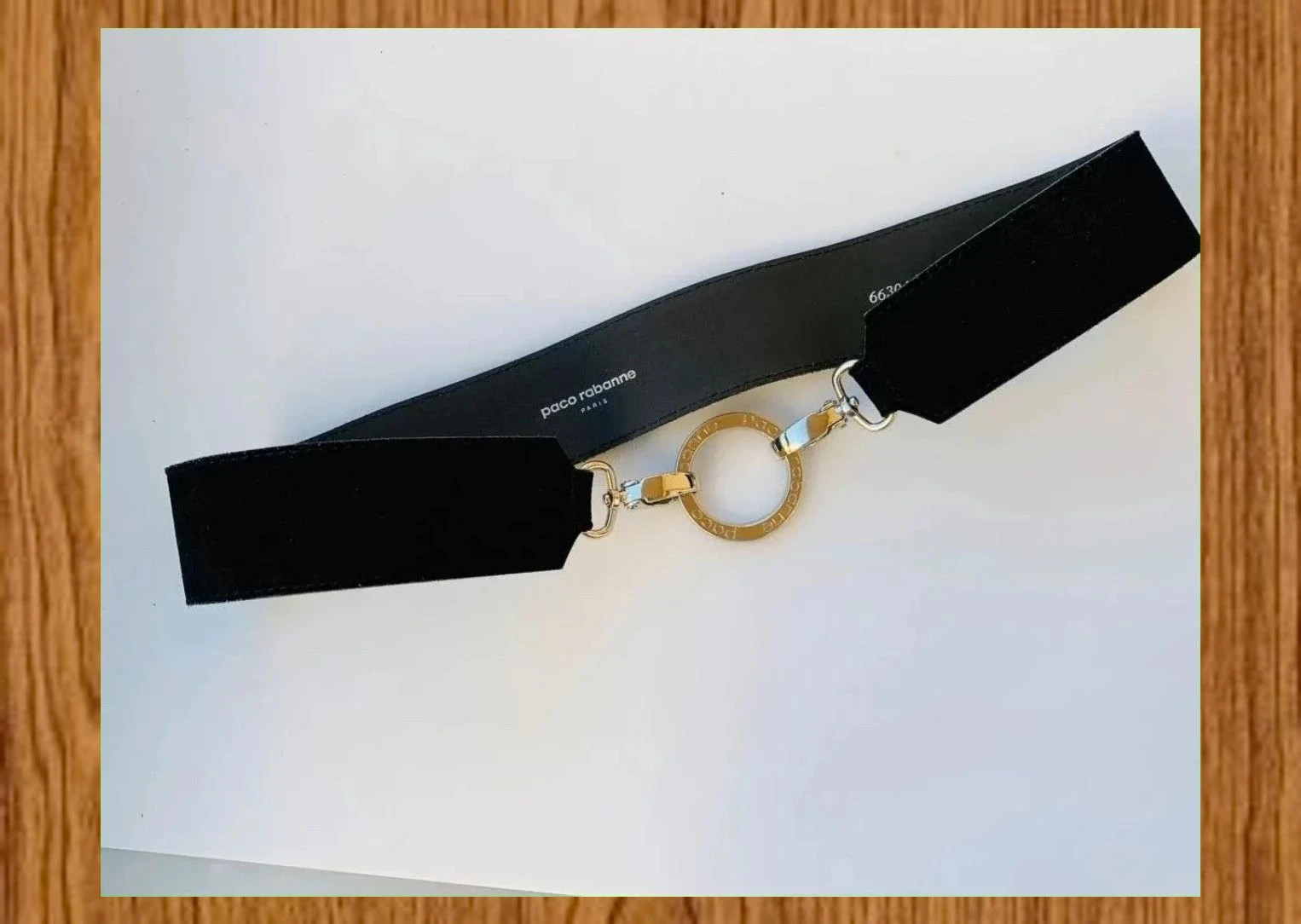 Divino cinturón negro piel ante de Paco rabanne 😍 – Paco Rabanne – taille 75 cm 2