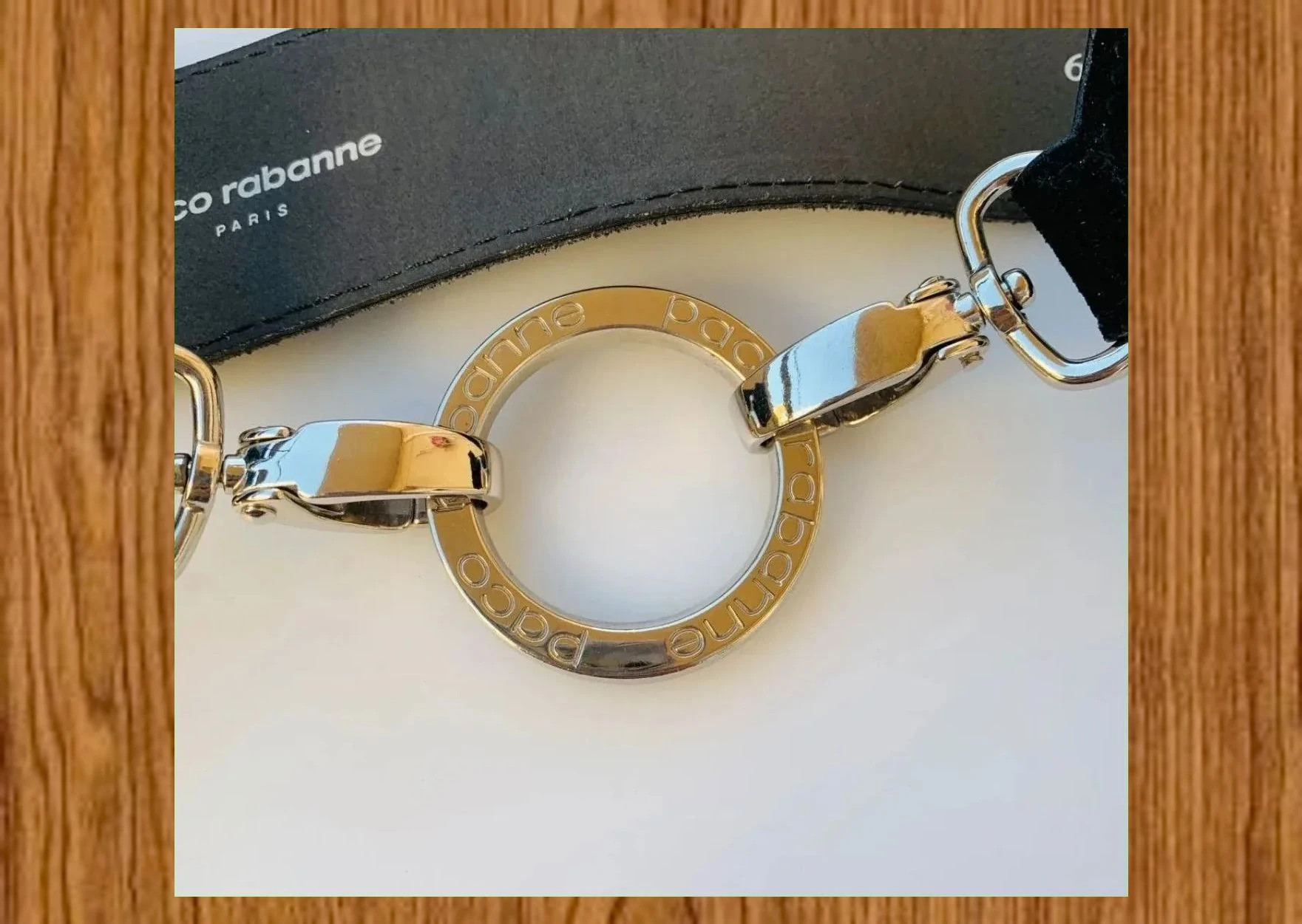 Divino cinturón negro piel ante de Paco rabanne 😍 – Paco Rabanne – taille 75 cm 4