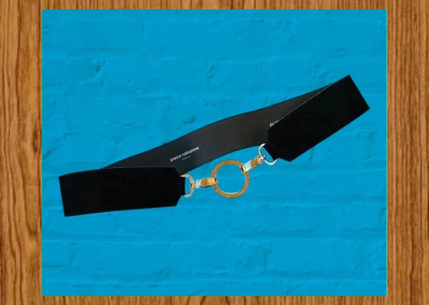 Divino cinturón negro piel ante de Paco rabanne 😍