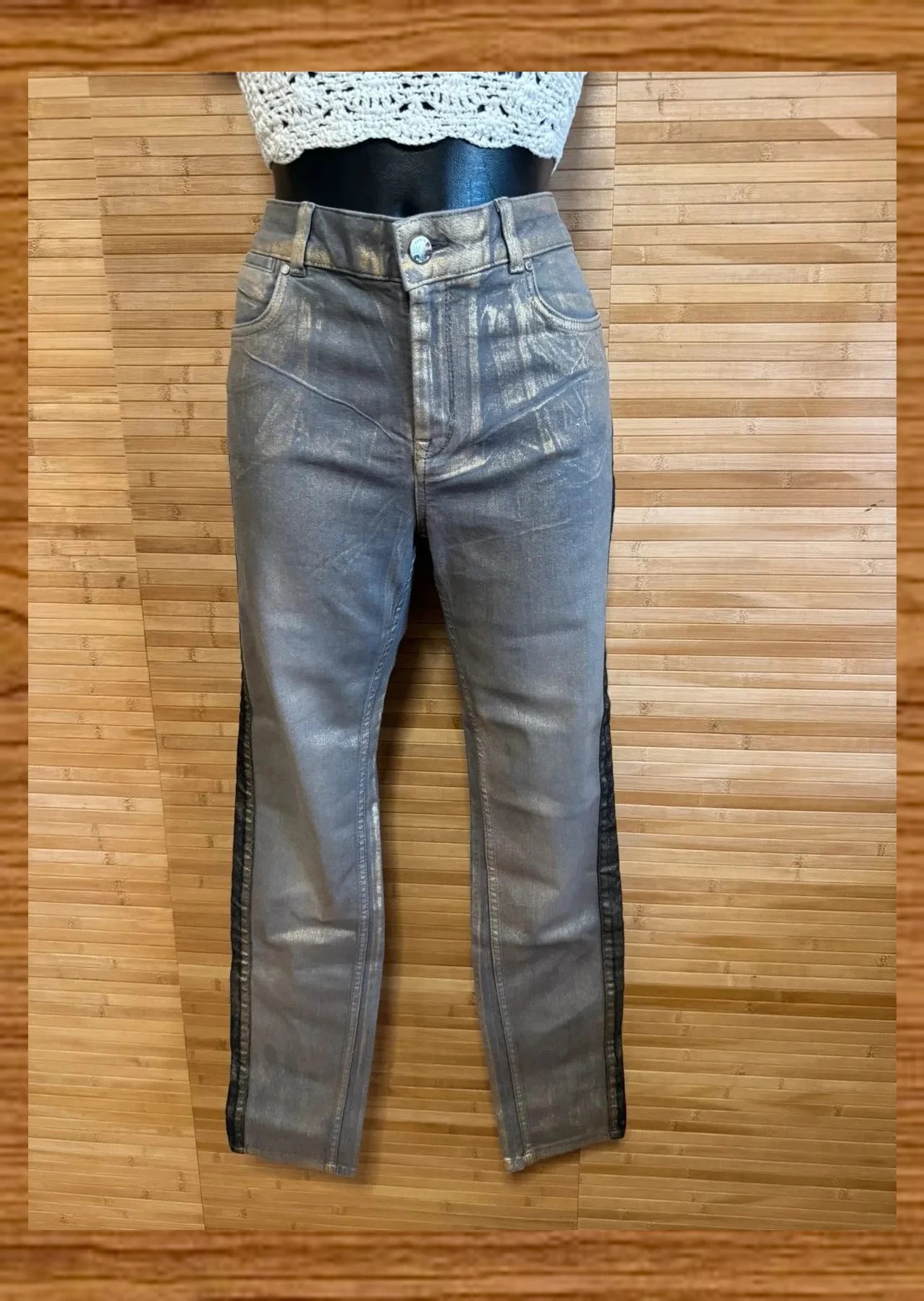 Divino vaquero metalizado de Karen Millen , talla 44 , elástico 😍 – Karen Millen – taille XXL / 44 / 16 2