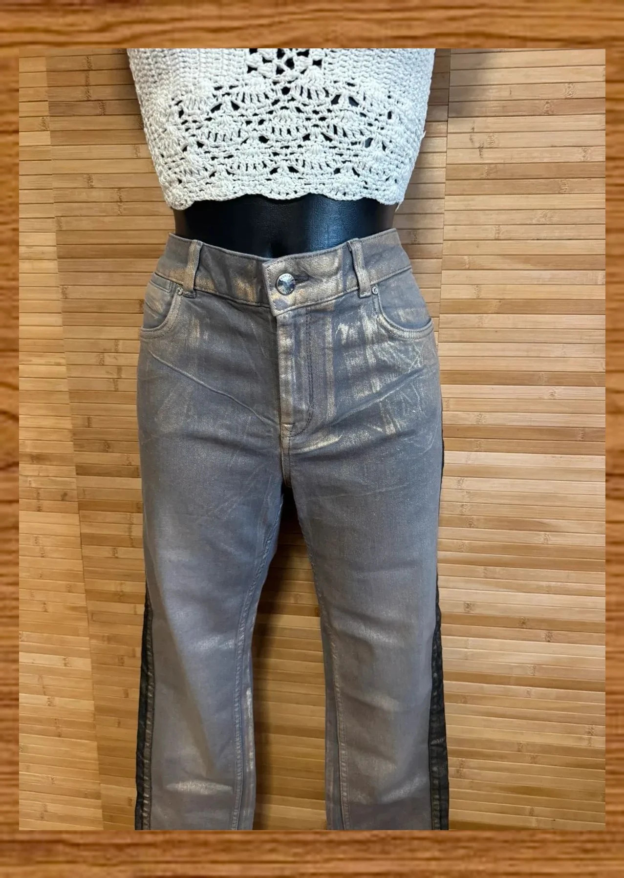 Divino vaquero metalizado de Karen Millen , talla 44 , elástico 😍 – Karen Millen – taille XXL / 44 / 16 3