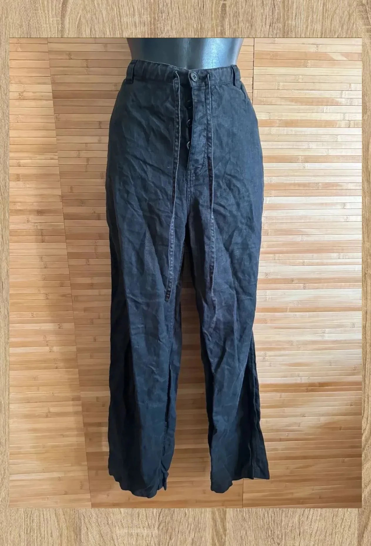 Pantalones anchos lino de Dkny , talla M 😍