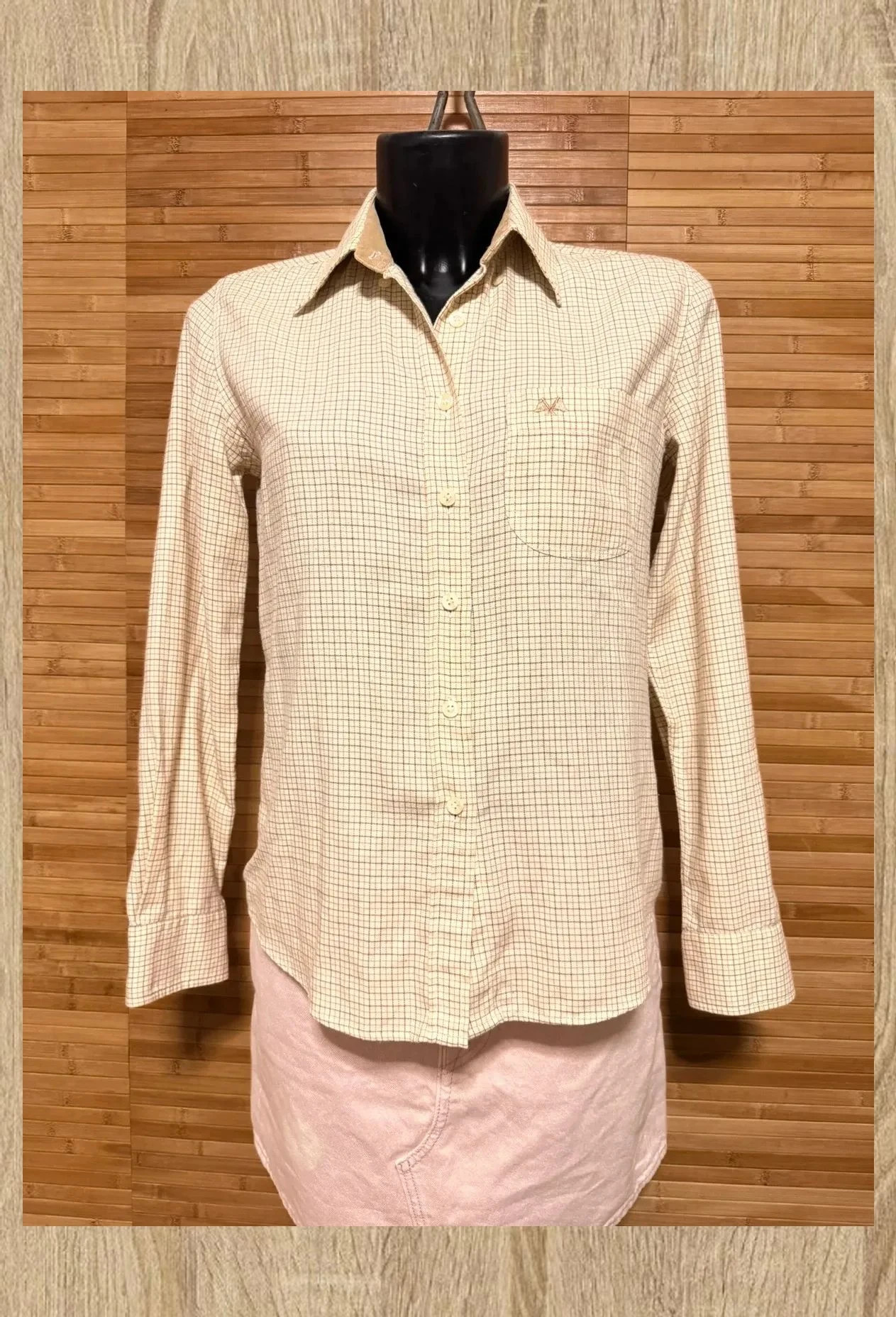Divina blusa cuadros vintage de thomas Burberry, talla 38 😍