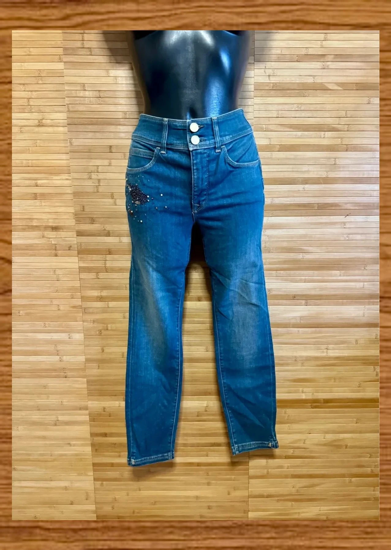 Divino vaquero salsa cropped , talla 36 😍