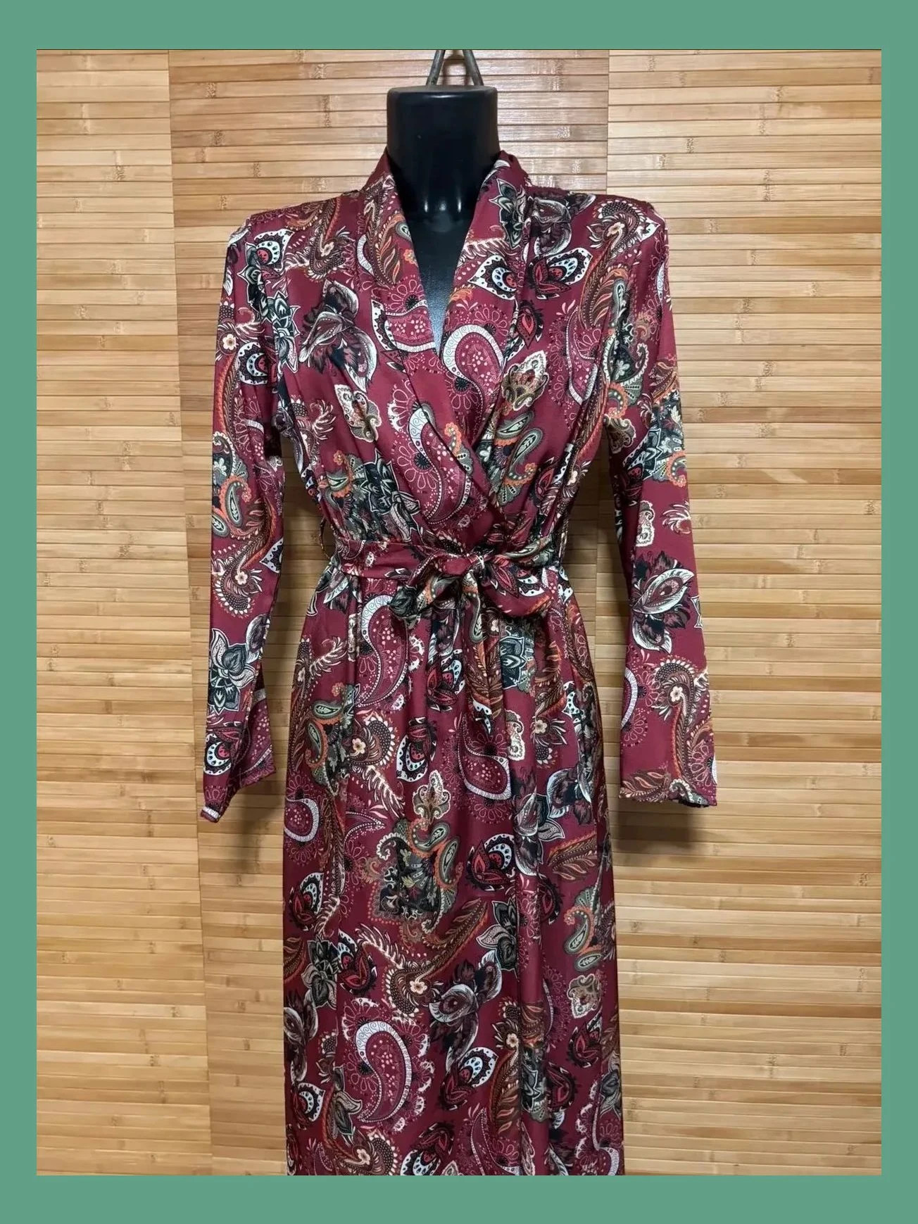 Vestido largo cruzado con cinturón talla única para S-M 😍 – La Boutique – taille Taille unique 2